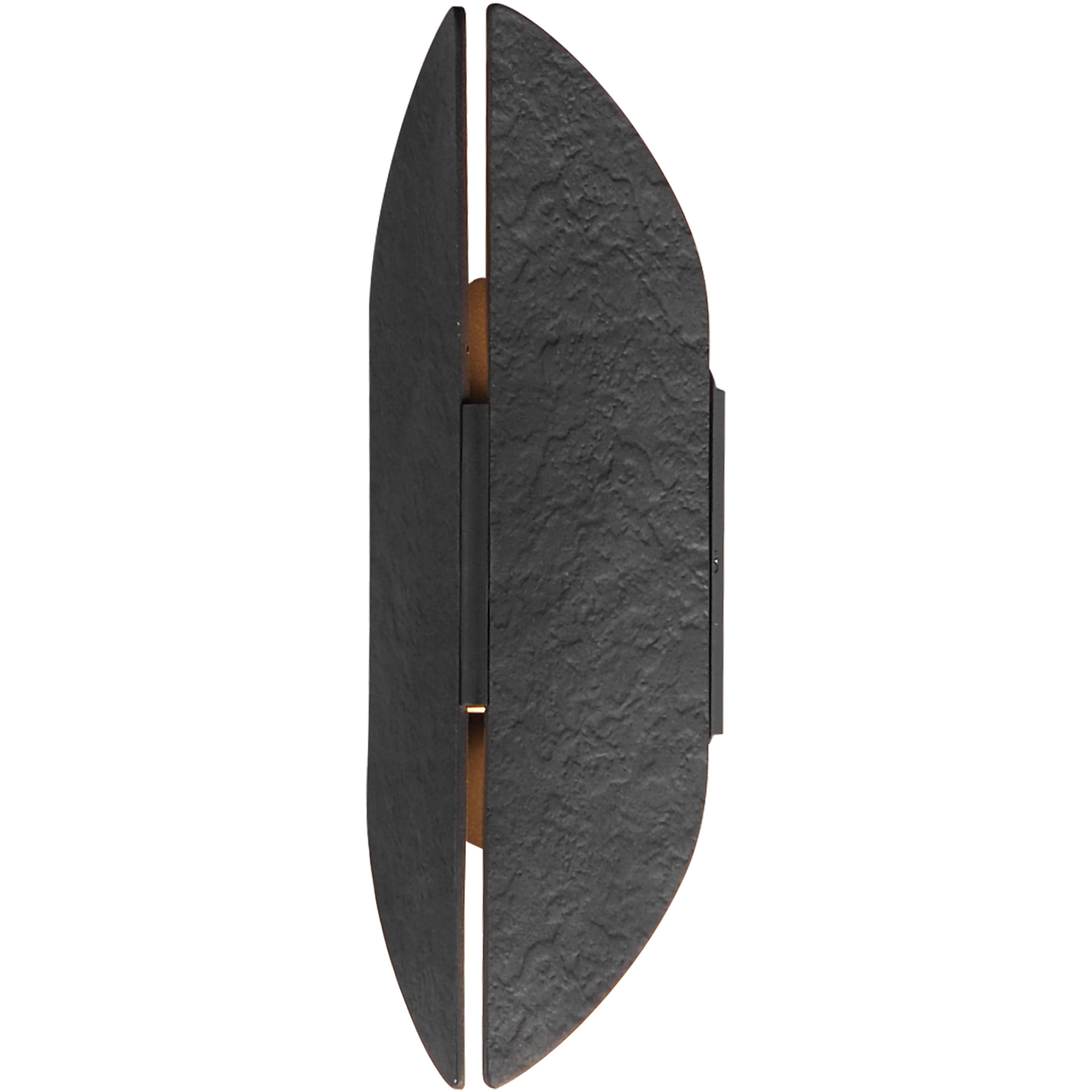 Tectonic LED 14 inch Black and Antique Brass Outdoor Wall Mount