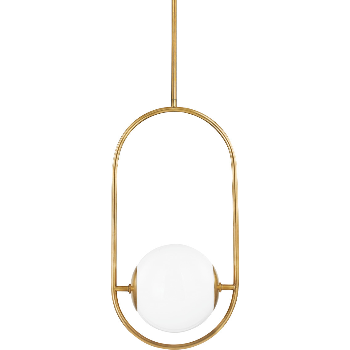 Everley 1 Light 13.75 inch Vintage Brass Pendant Ceiling Light