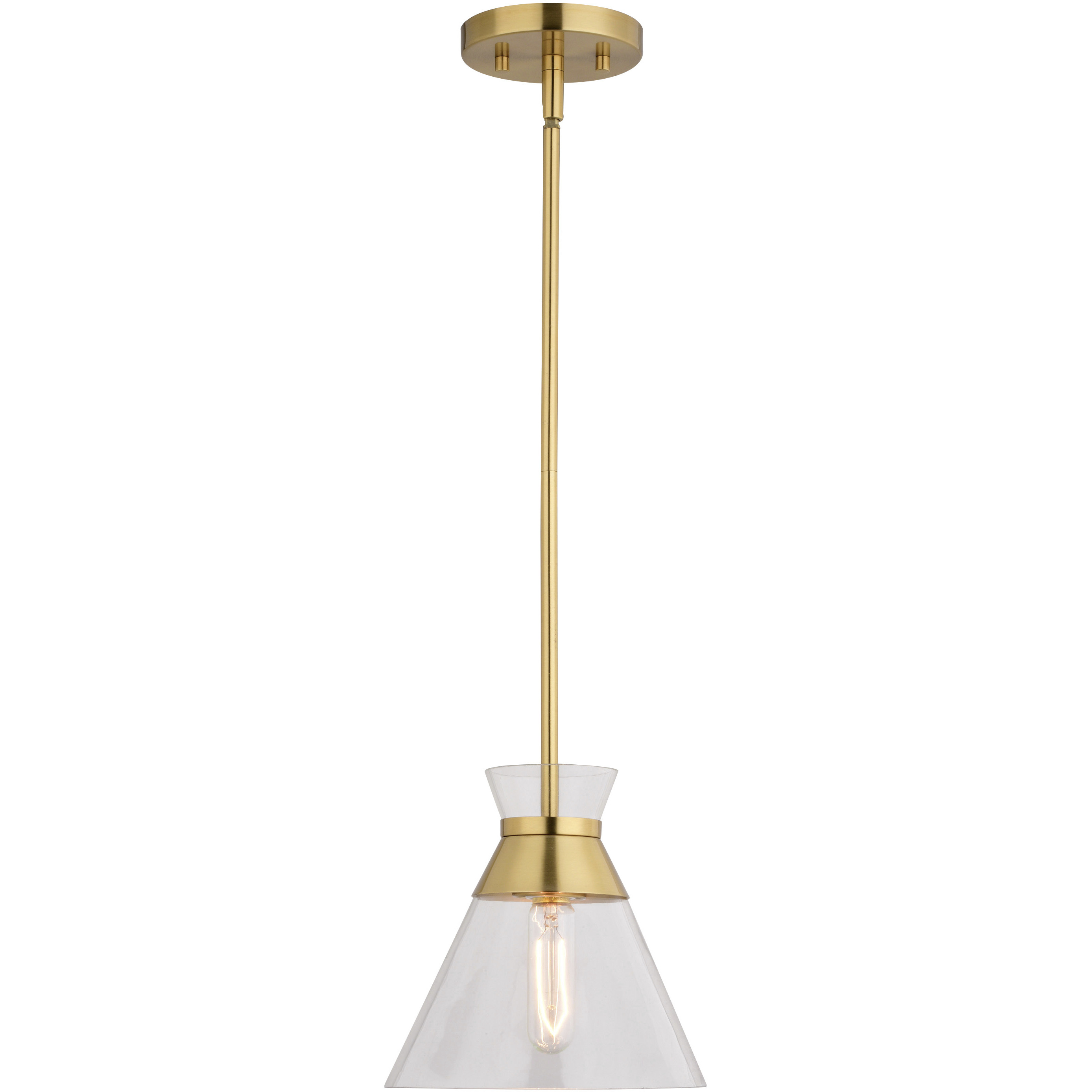 Harper LED 8.5 inch Natural Brass Pendant Ceiling Light