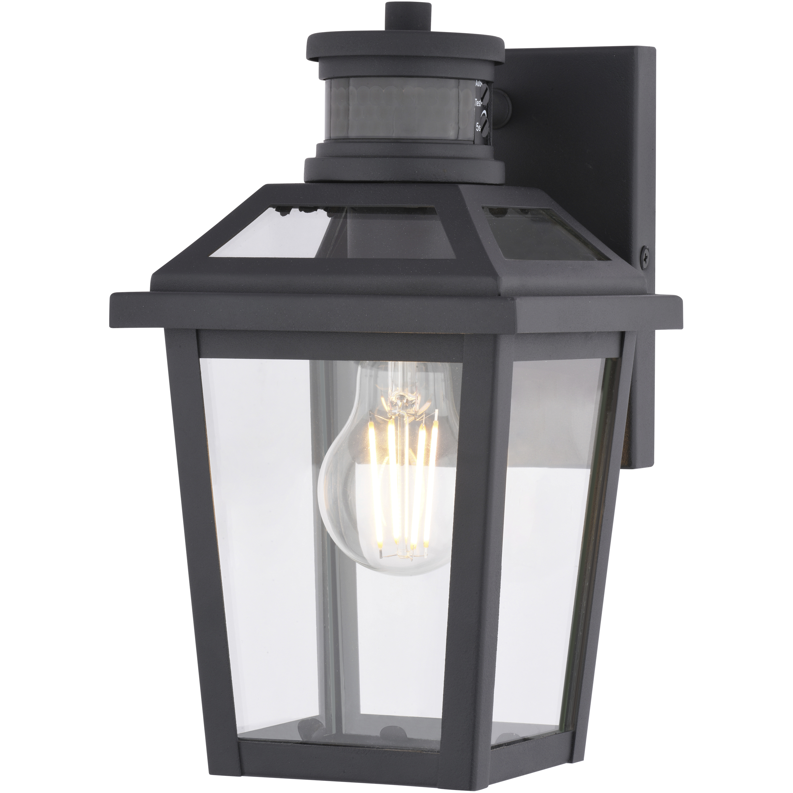 Hanover Park 1 Light 10.5 inch Textured Black Outdoor Motion Sensor Wall Light