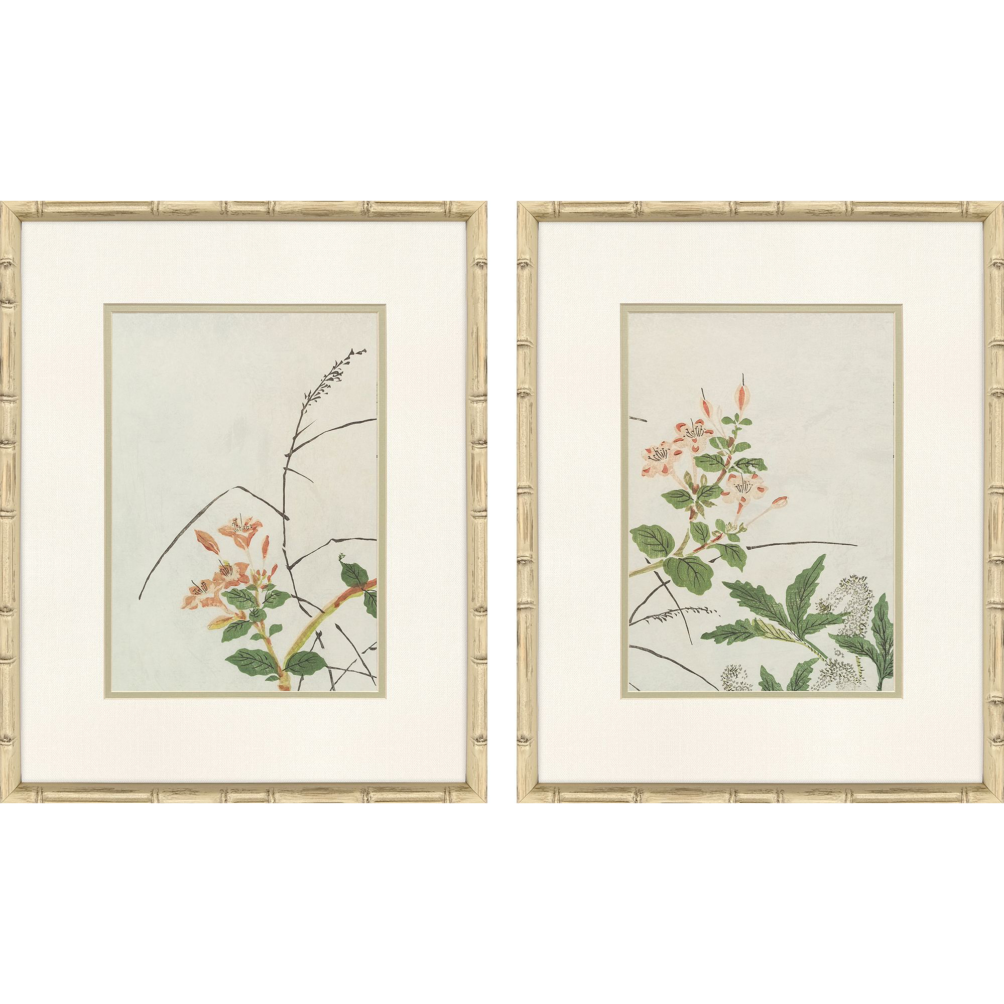 Momo Green and Multi and Rust and Yellow Framed Art