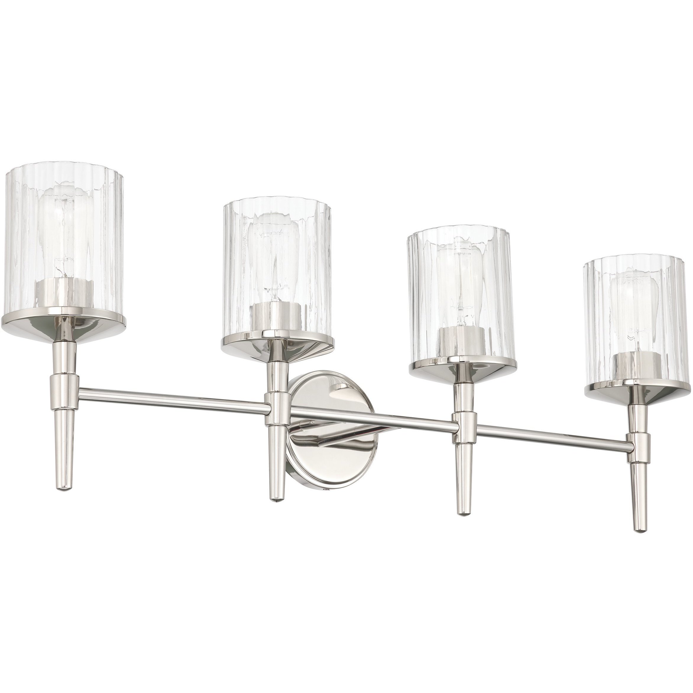 Andrea 4 Light 32.25 inch Polished Nickel Vanity Light Wall Light