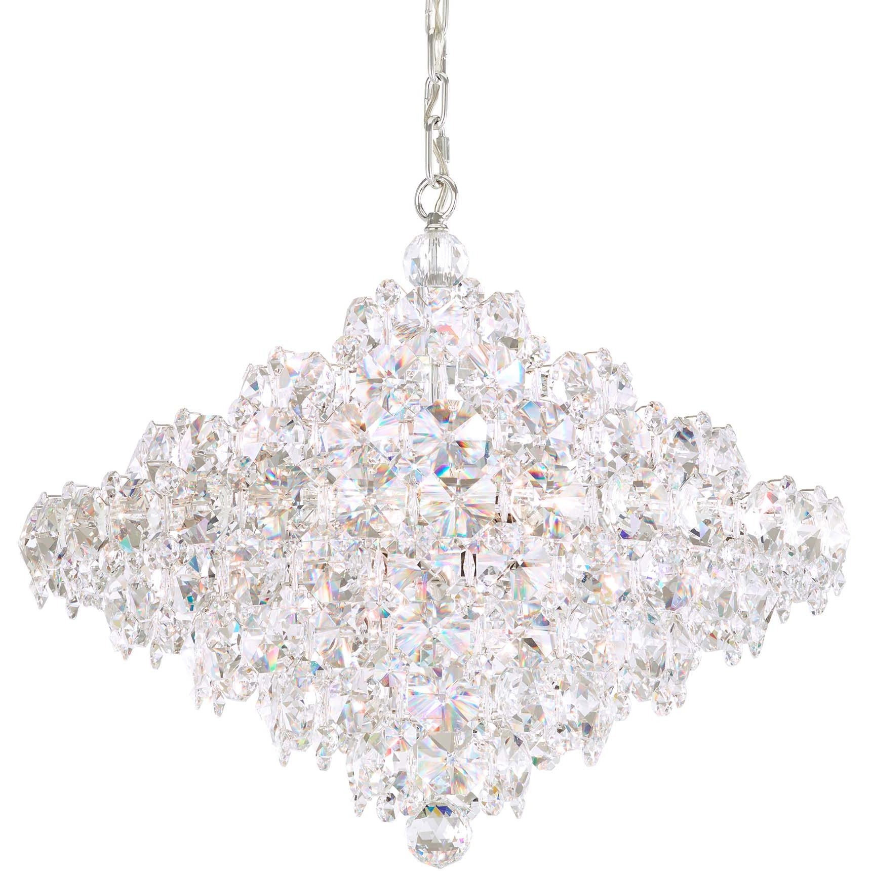 Baronet 12 Light Polished Stainless Steel Pendant Ceiling Light in Radiance