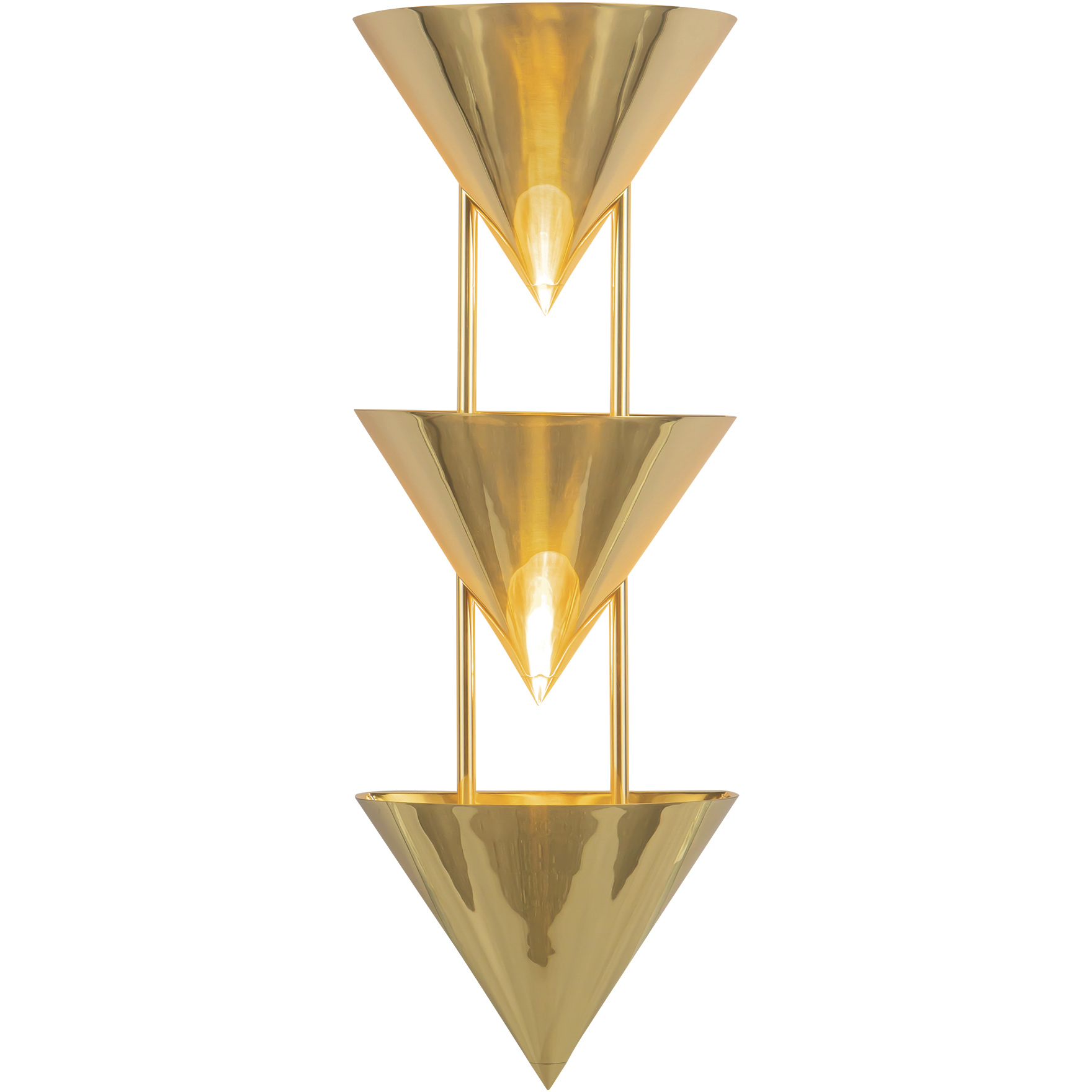 Versus 3 Light 10 inch Patina Brass Wall Sconce Wall Light in Brass Shade