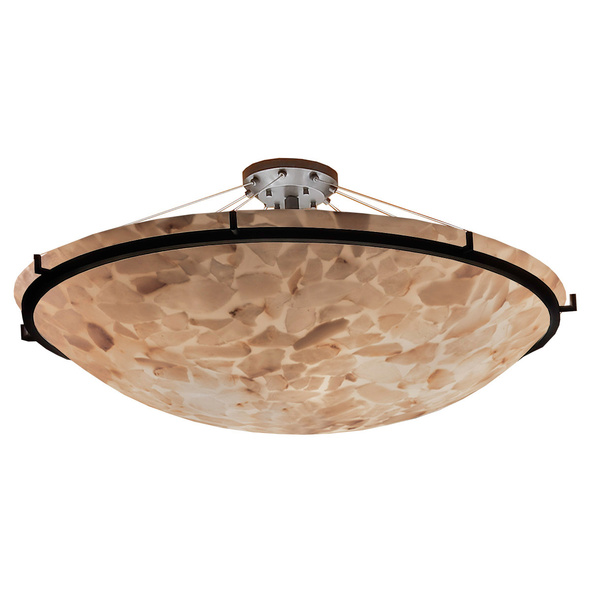 Alabaster Rocks LED 51 inch Dark Bronze Semi-Flush Ceiling Light in 6000 Lm LED, Bowl