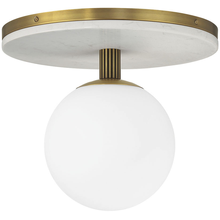 Carnagie LED 15 inch Antique Brass Flush Mount Ceiling Light
