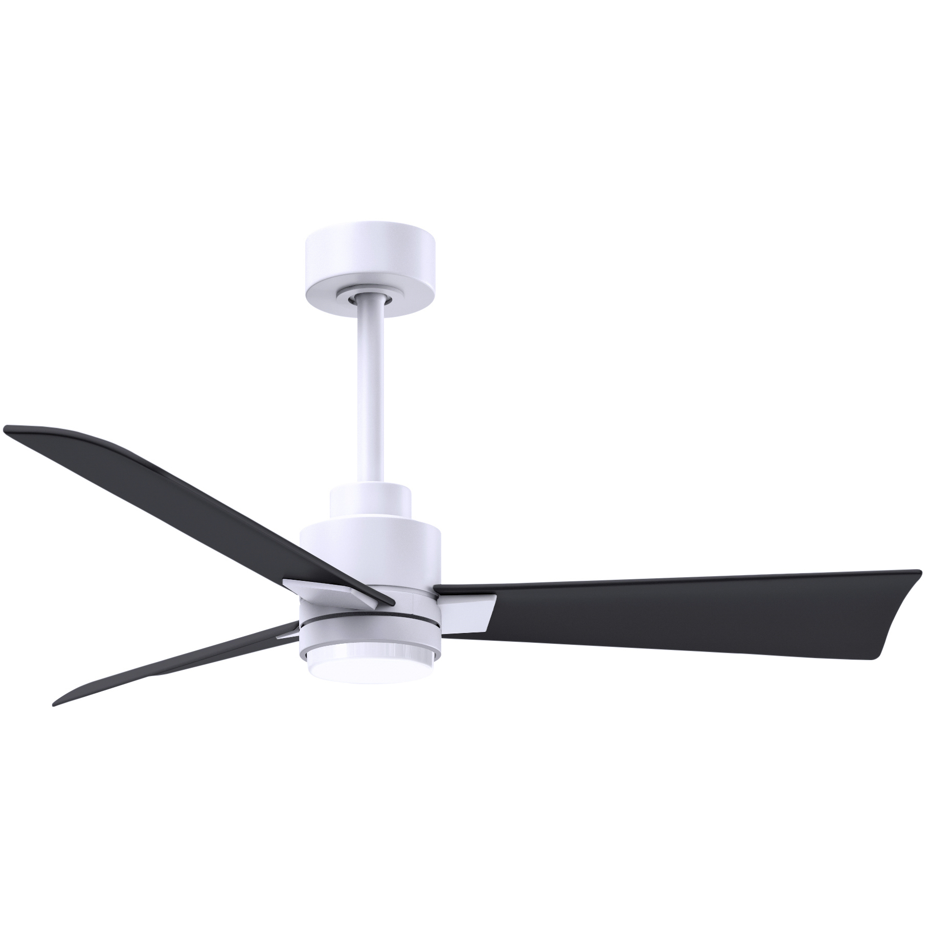 Atlas Alessandra - LK 42 inch Matte White with Matte Black Blades Transitional Ceiling Fan