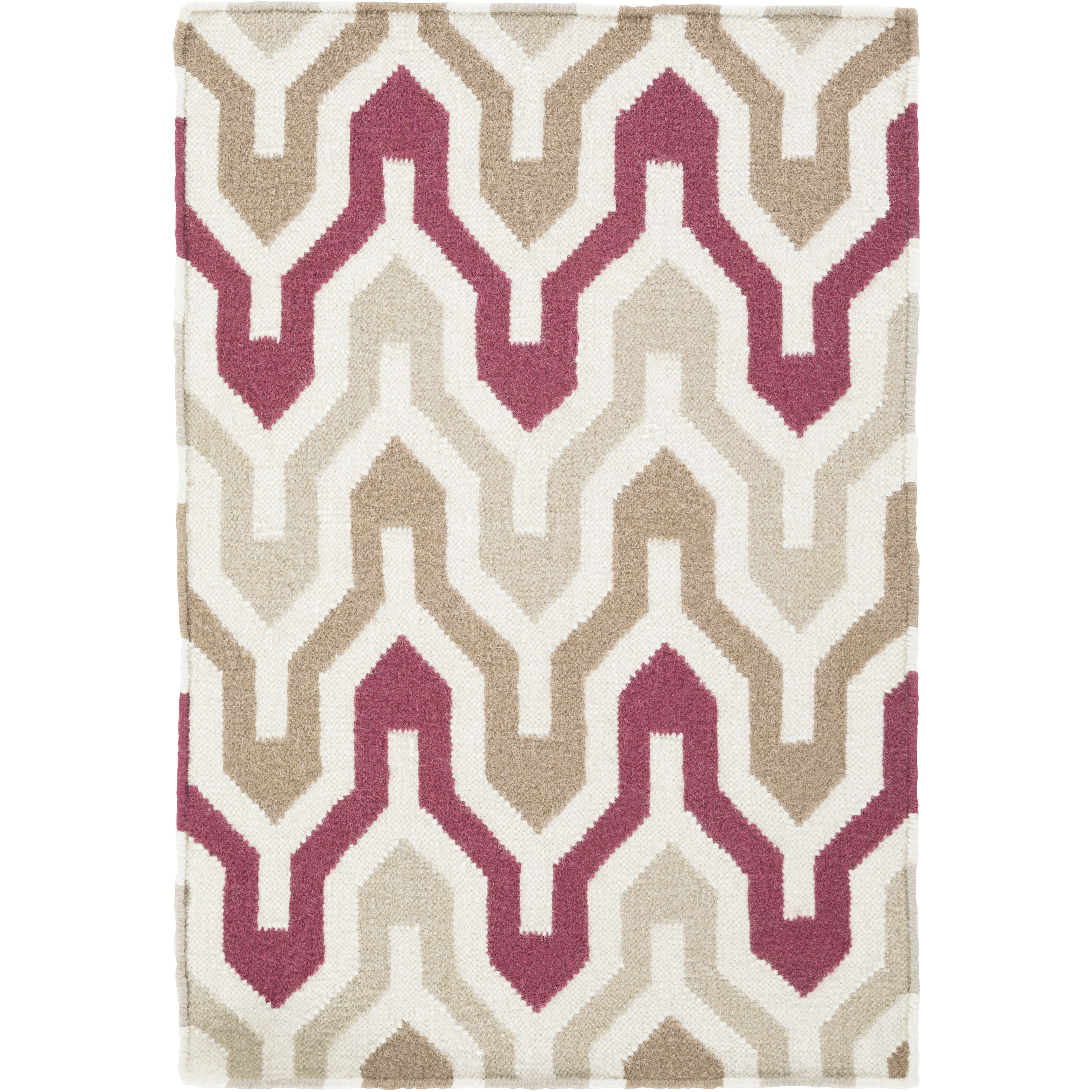 Fallon 36 X 24 inch Burgundy, Camel, Ivory Rug