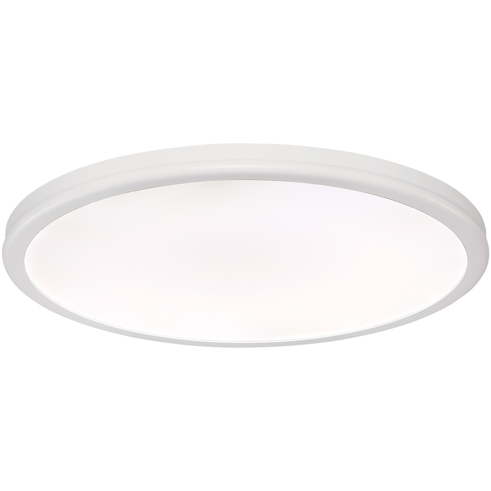 Geos LED 15 inch White Flush Mount Ceiling Light in 3000K, dweLED