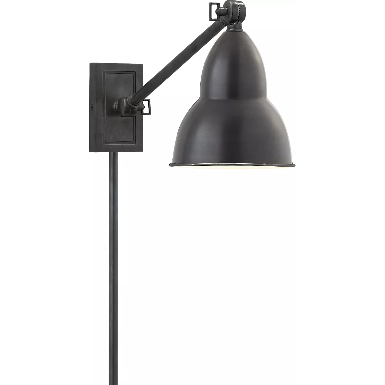 French Library2 20 inch 15 watt Bronze Single Arm Wall Lamp Wall Light