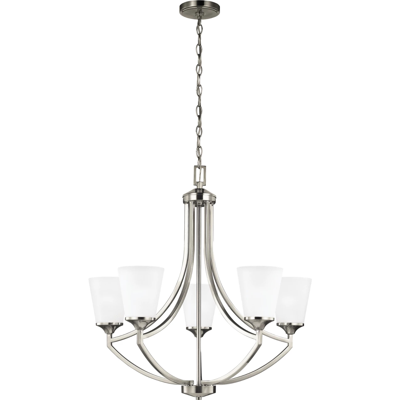 Hanford 5 Light 27.63 inch Brushed Nickel Chandelier Ceiling Light