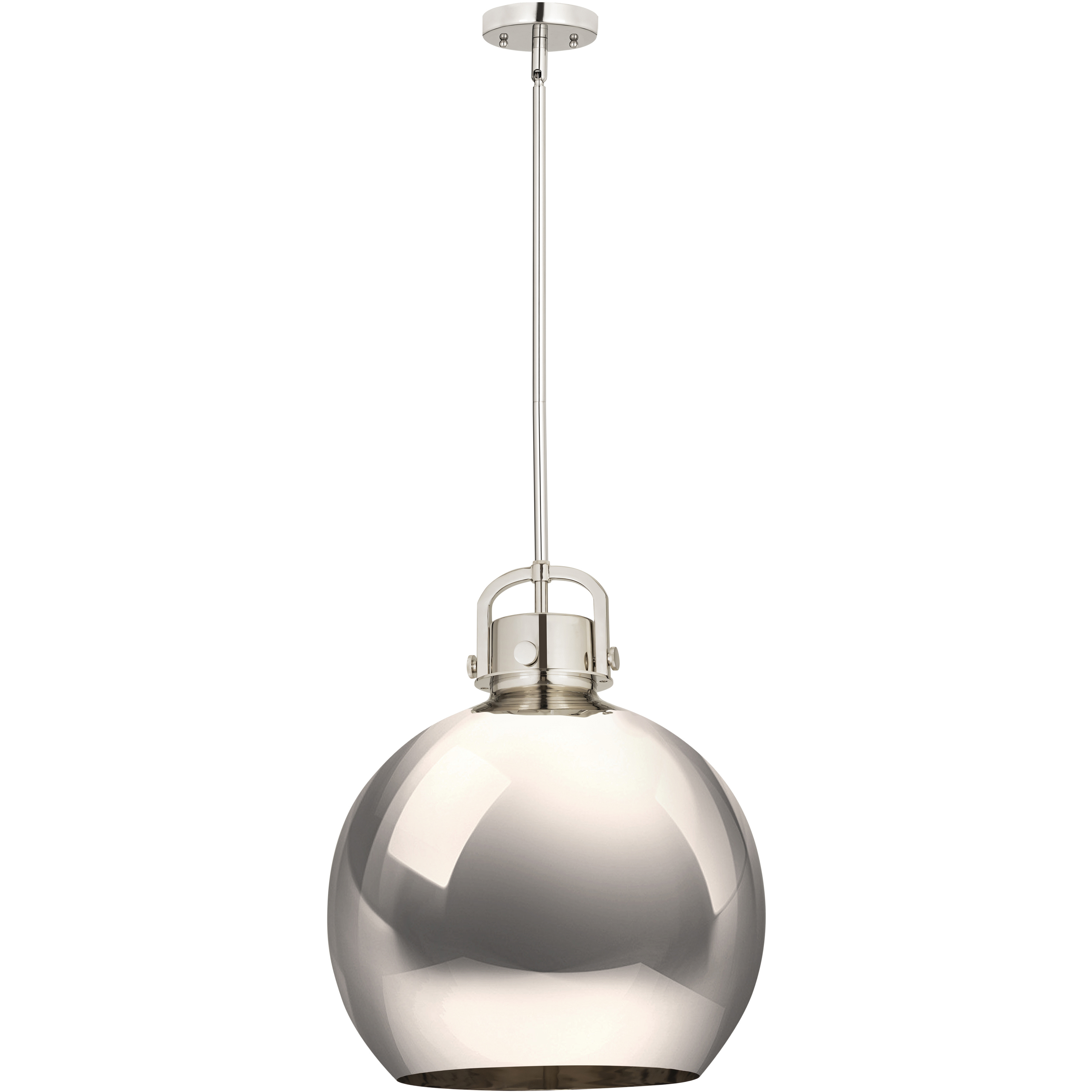 Newton Sphere 1 Light 16 inch Polished Nickel Pendant Ceiling Light