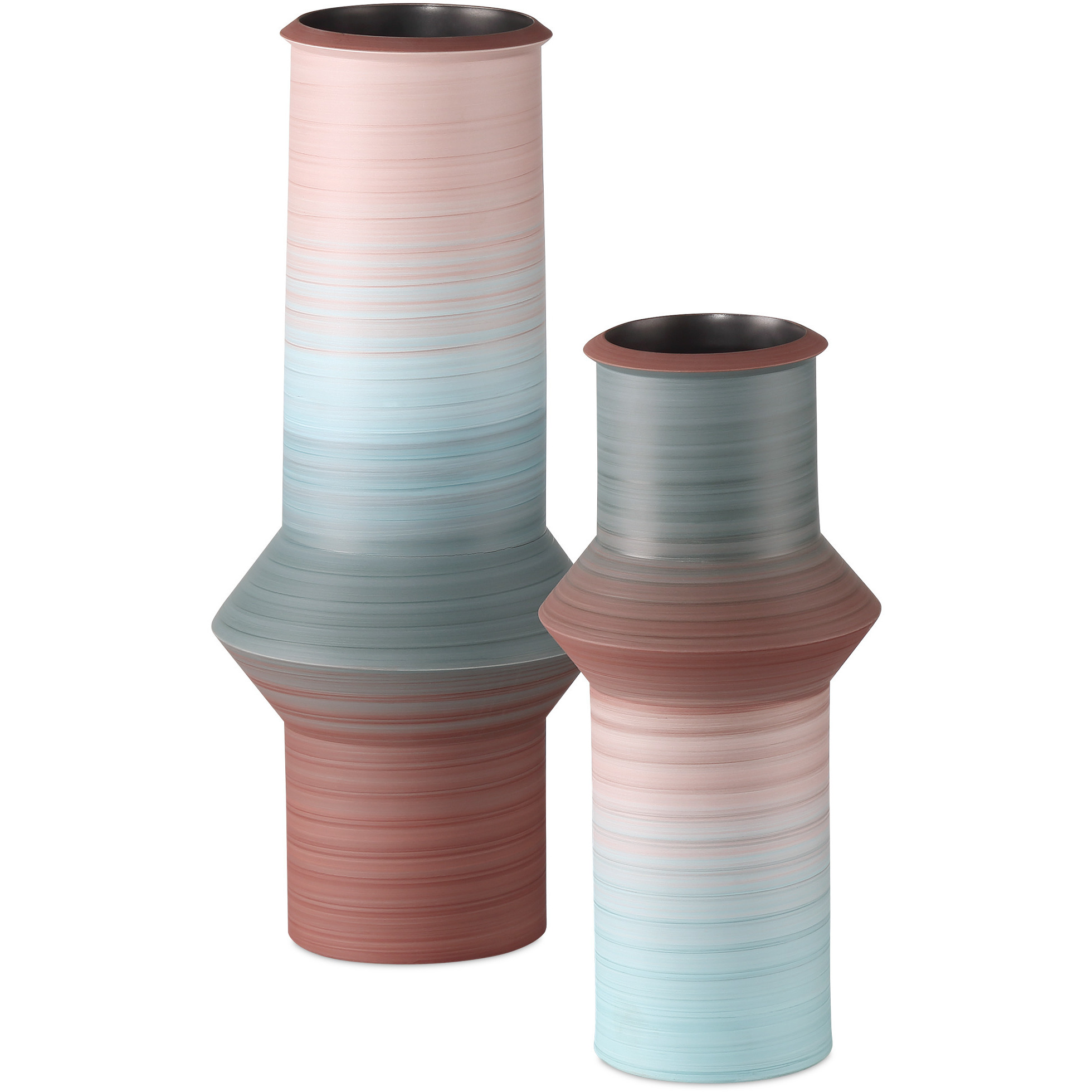 Happy 80's 12 X 5.5 inch Vases, Set of 2