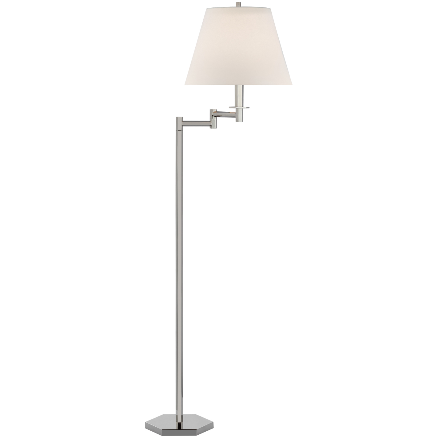 Paloma Contreras Olivier 61 inch 15 watt Polished Nickel Swing Arm Floor Lamp Portable Light, Large