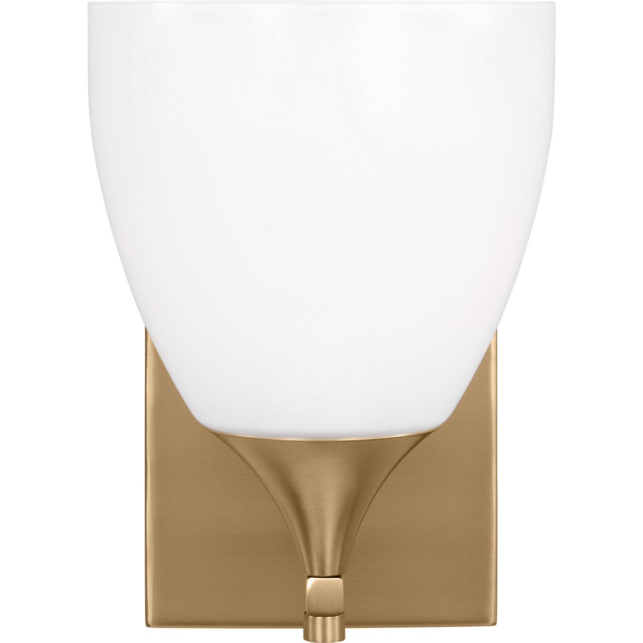 Drew & Jonathan Toffino 1 Light 6 inch Satin Brass Sconce Wall Light in Milk Glass