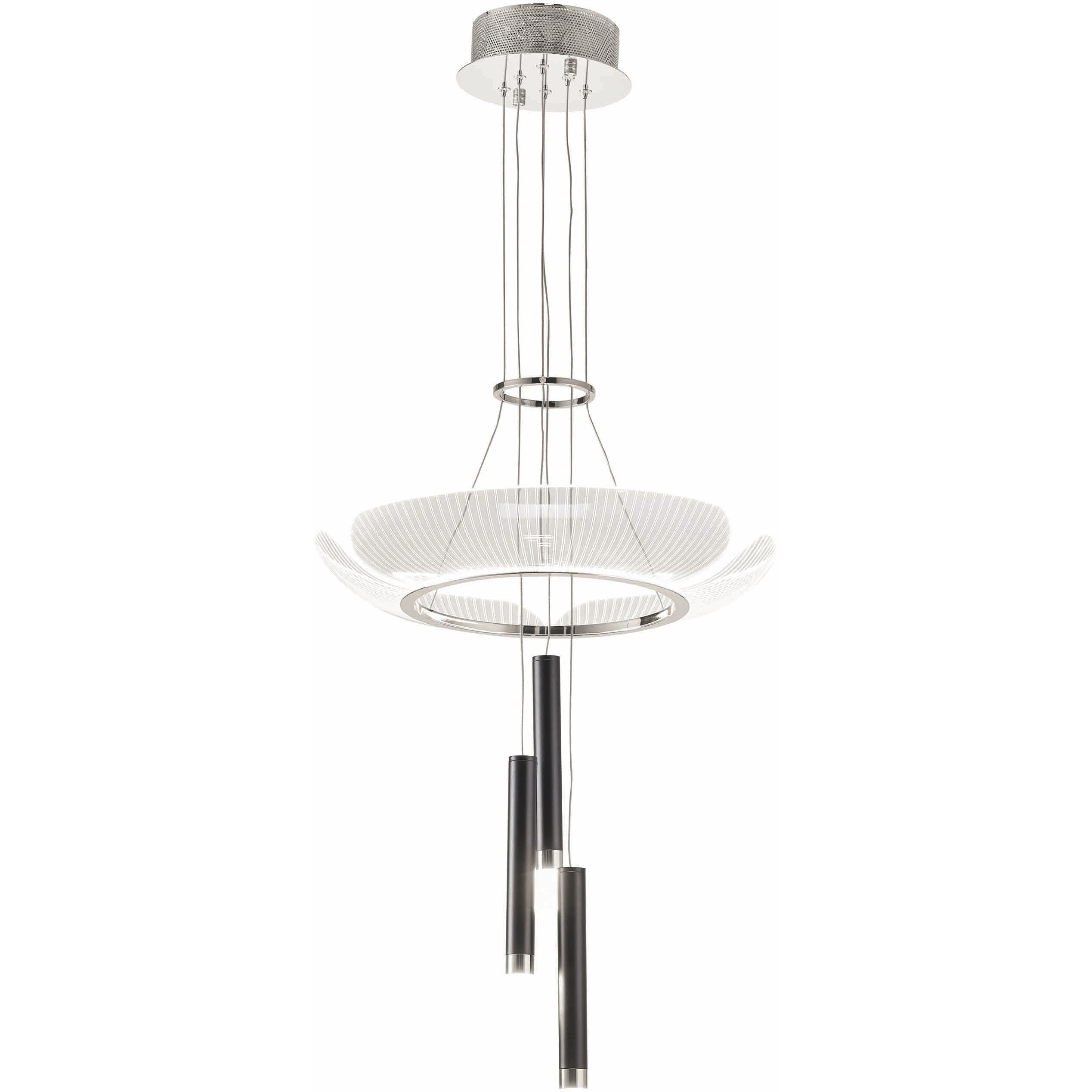 Contemporary Design LED Silver Chandelier Ceiling Light
