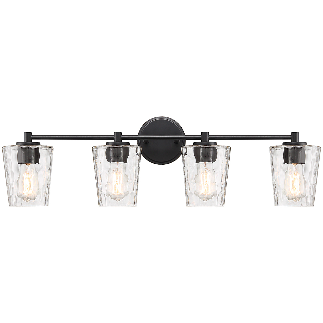 Ballas 4 Light 31.5 inch Black Bathroom Vanity Light Wall Light
