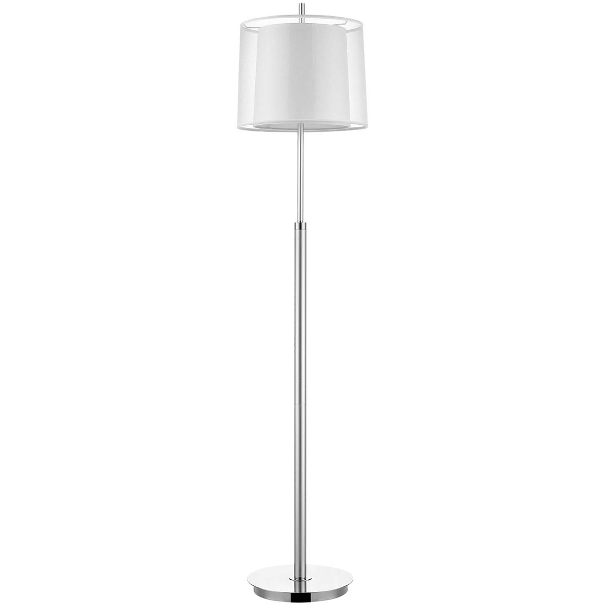 Nimbus 62 inch 100.00 watt Metallic Silver/ Polished Chrome Floor Lamp Portable Light
