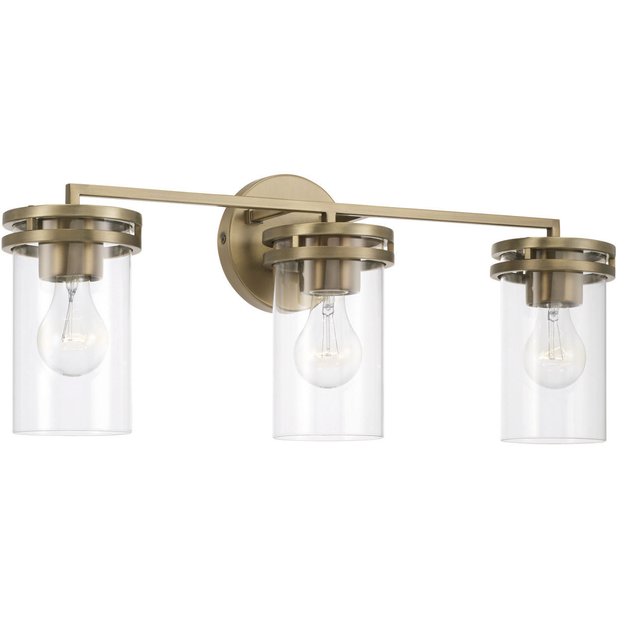 Fuller 3 Light 24 inch Aged Brass Vanity Light Wall Light