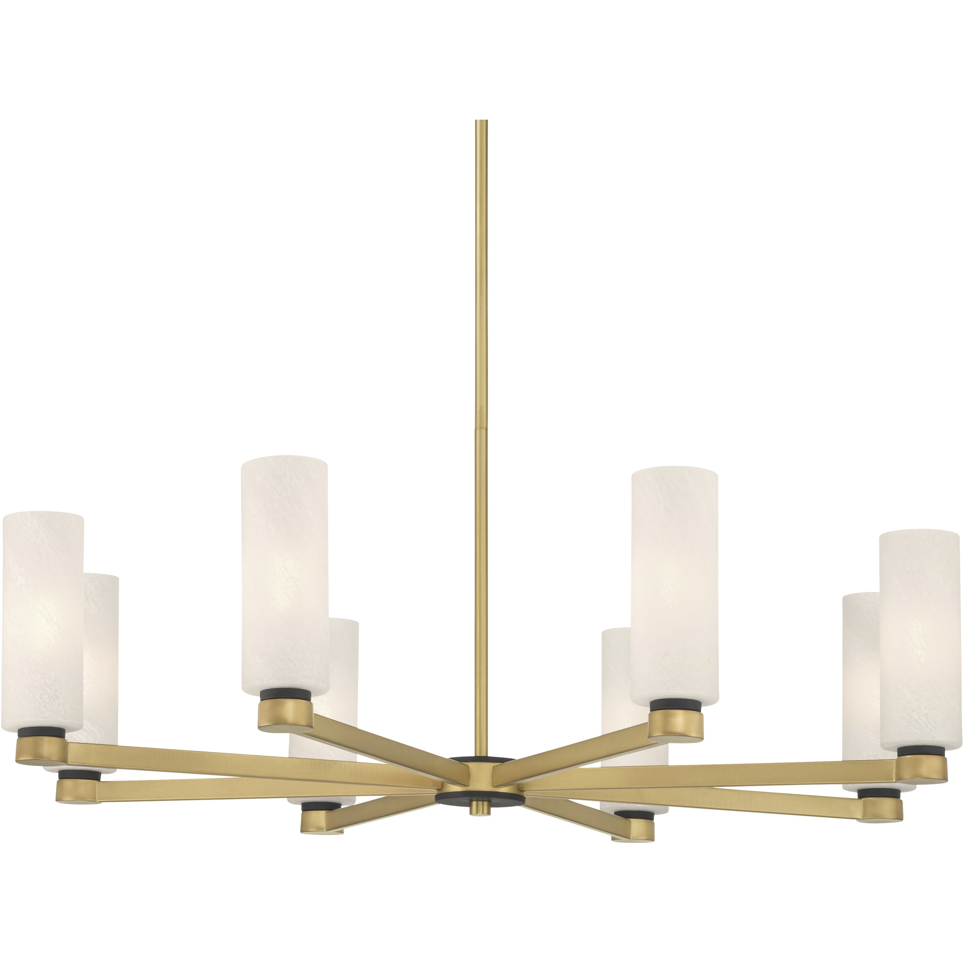 Wexmere 8 Light 35 inch Legacy Brass and Dark Matte Black Chandelier Ceiling Light