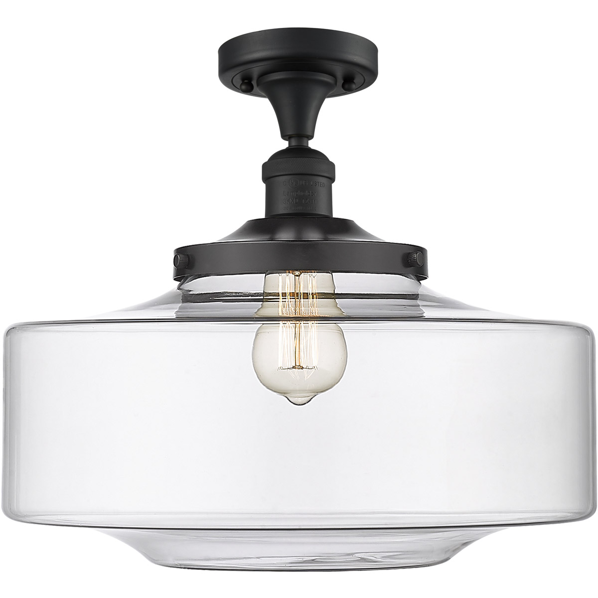 Franklin Restoration Bridgeton 1 Light 12 inch Satin Gold Semi-Flush Mount Ceiling Light