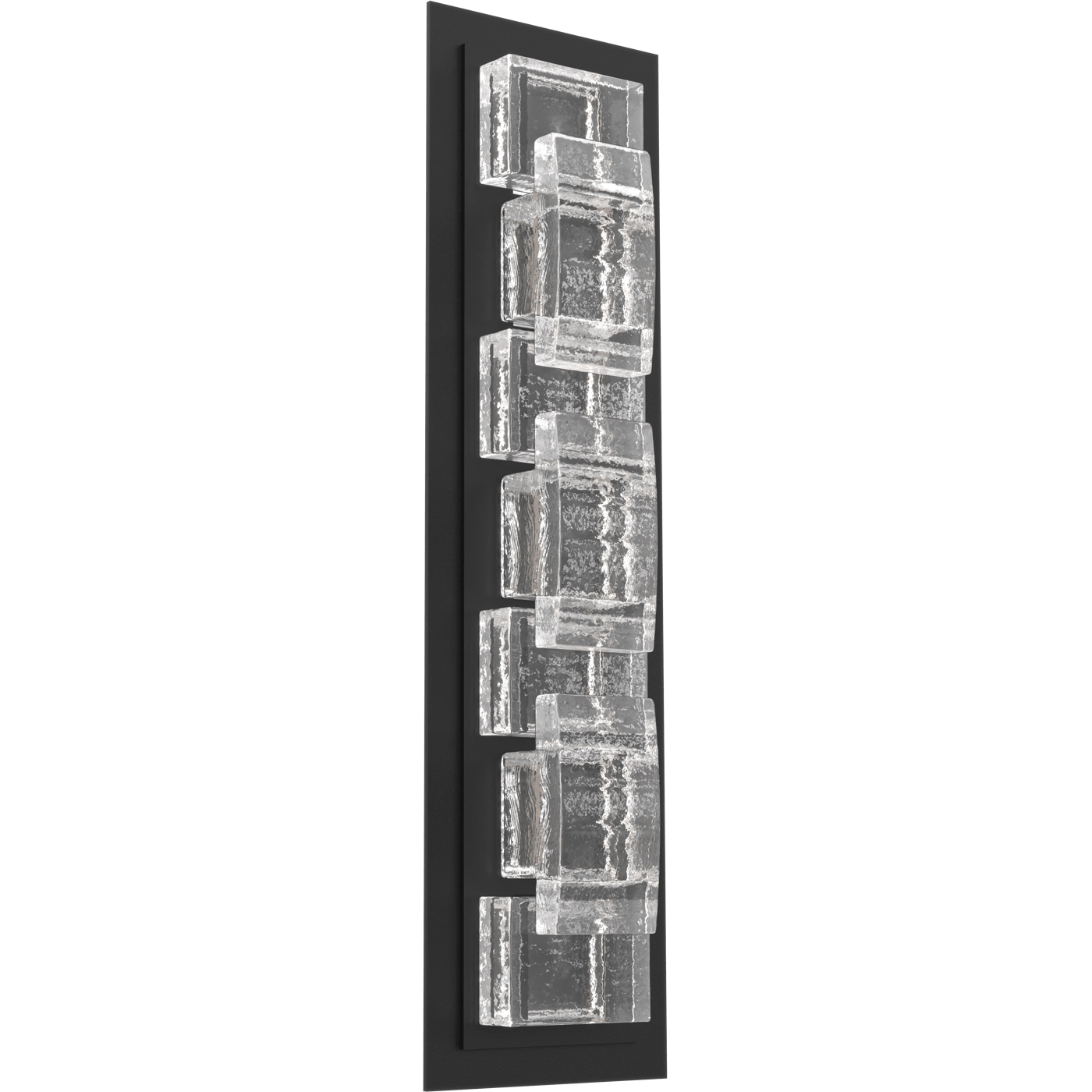 Tessera LED Textured Black Outdoor Sconce
