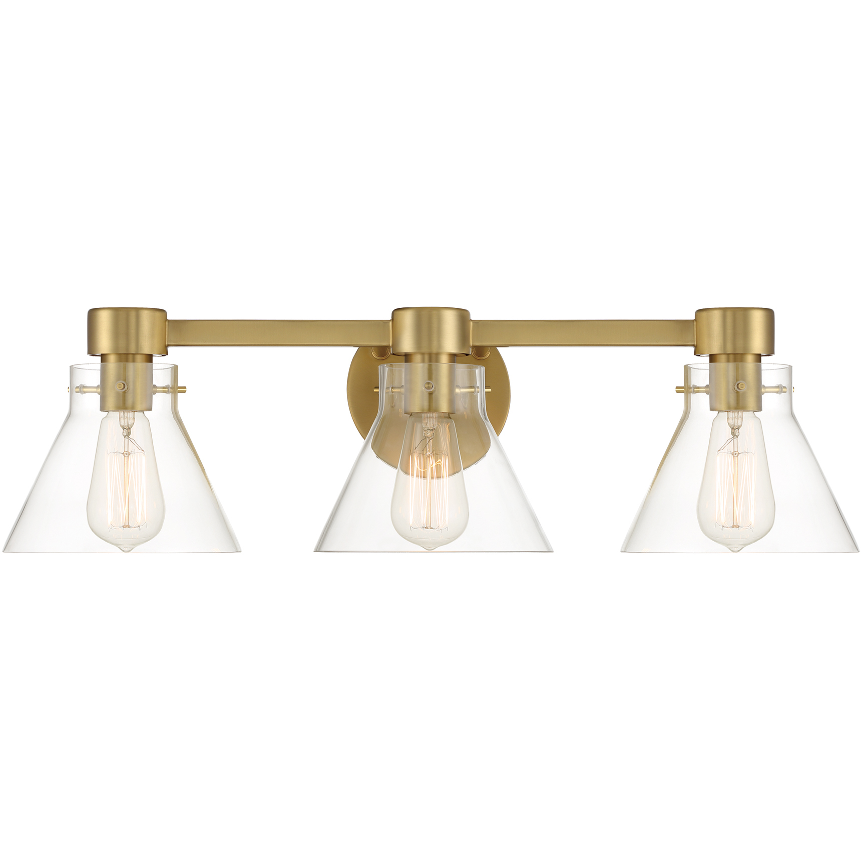 Willow Creek 3 Light 25 inch Brushed Gold Vanity Light Wall Light