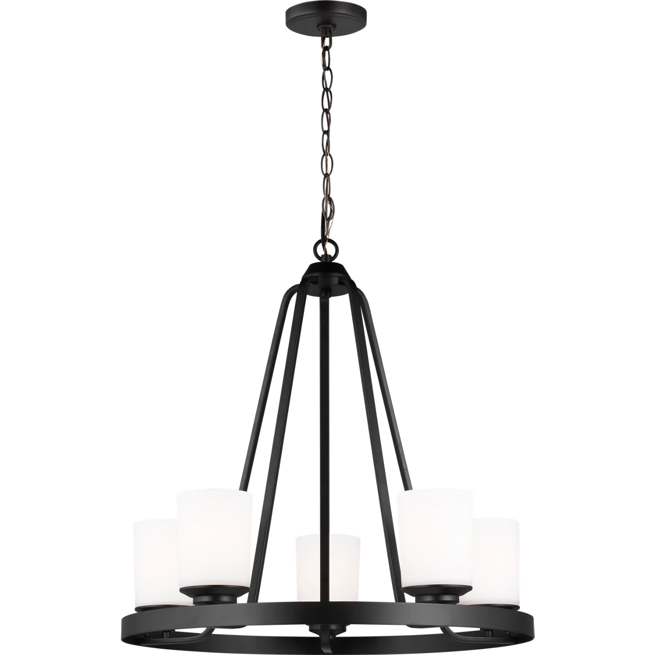 Kemal 5 Light 24 inch Midnight Black Chandelier Ceiling Light