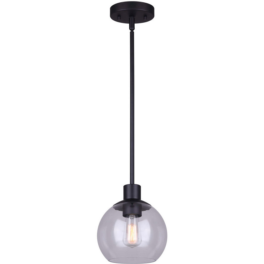 Madison 1 Light 7 inch Black Pendant Light Ceiling Light