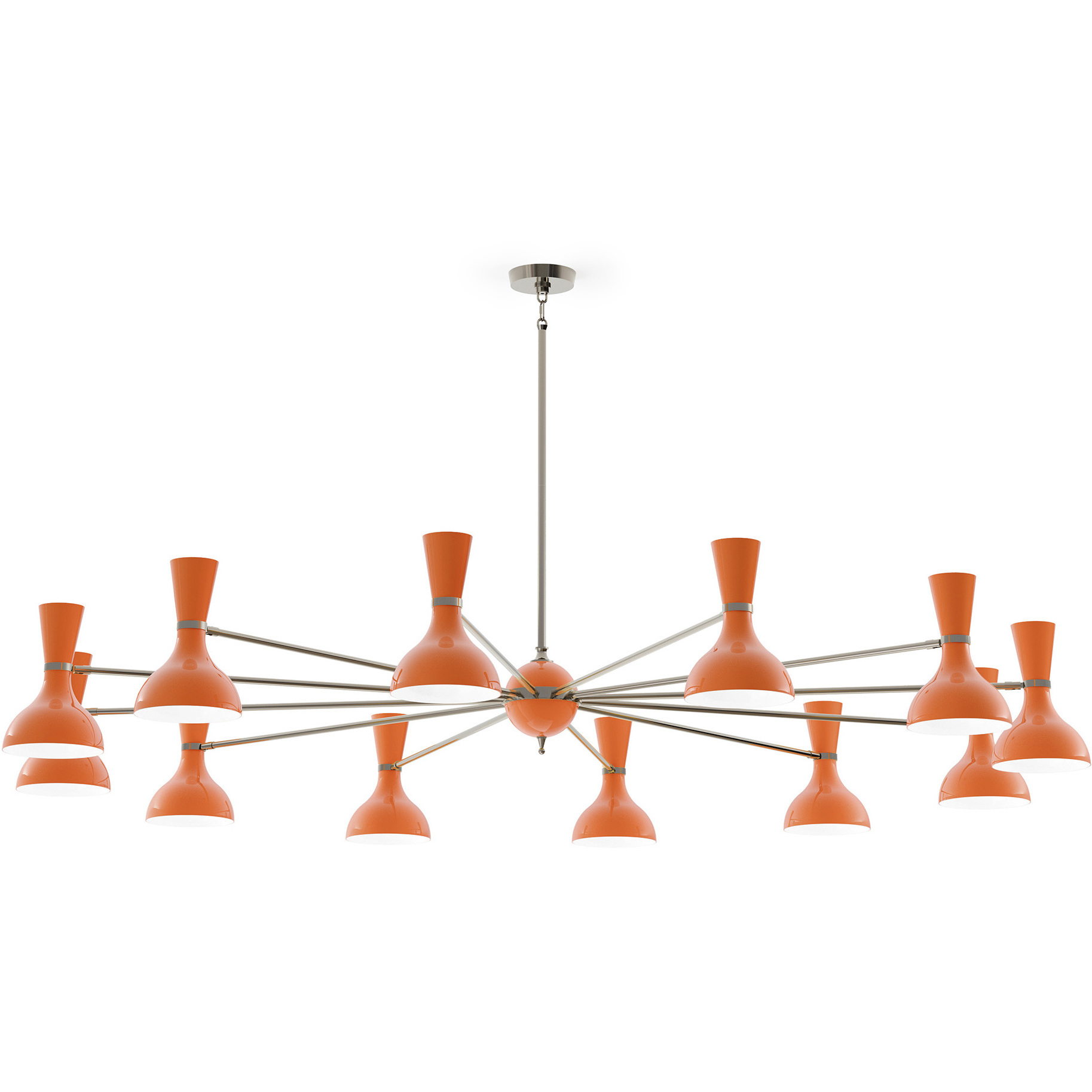 Clare 12 Light 76 inch Polished Nickel Chandelier Ceiling Light in Pumpkin
