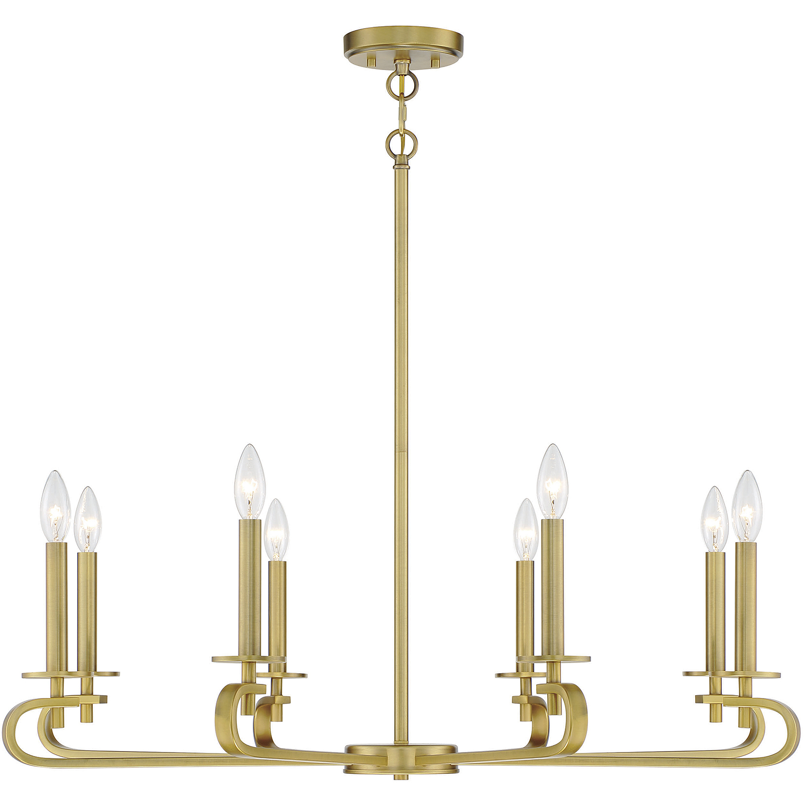 Torino 8 Light 34 inch Polished Nickel Chandelier Ceiling Light, Essentials