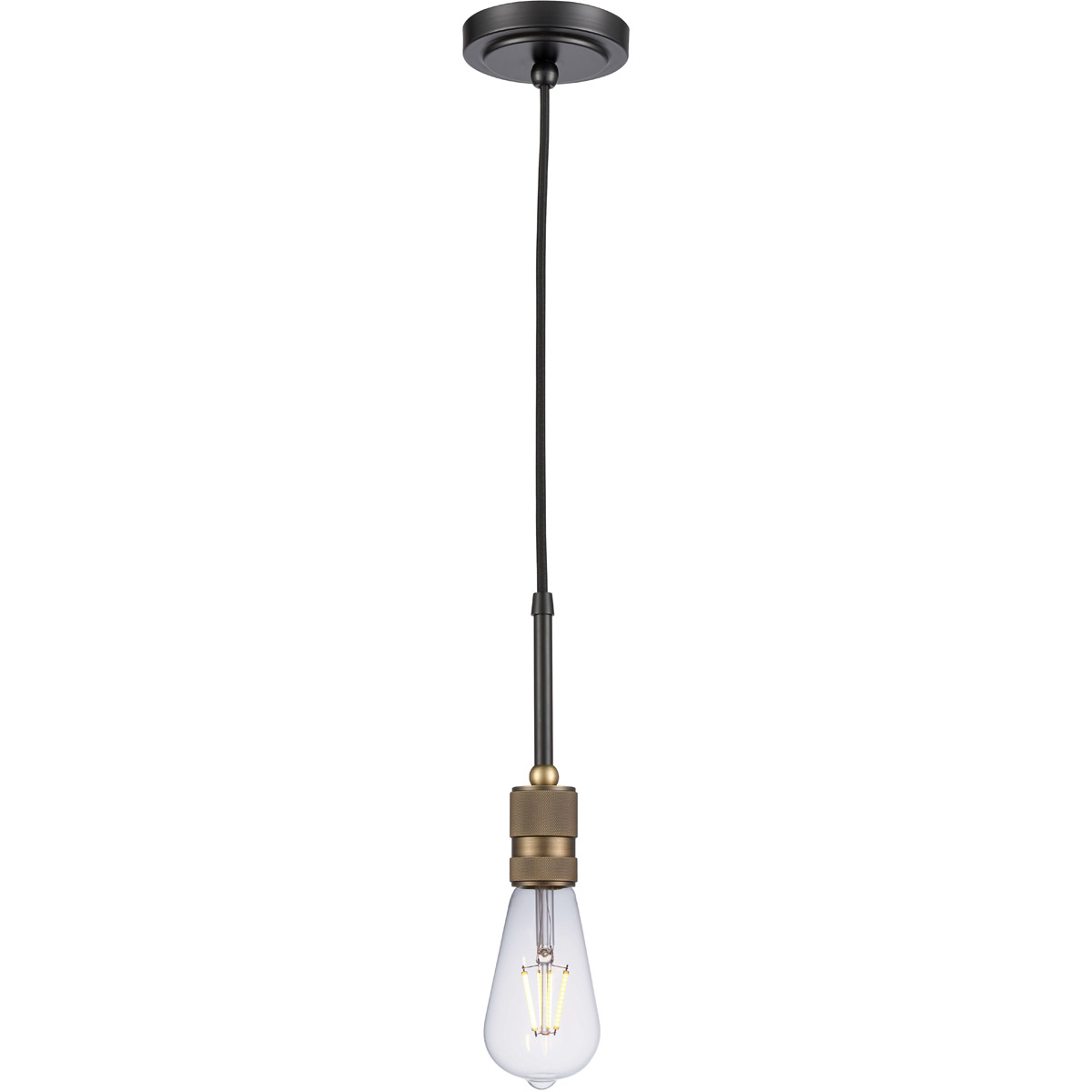 Restoration Ellis LED 2.5 inch Black Antique Brass Mini Pendant Ceiling Light