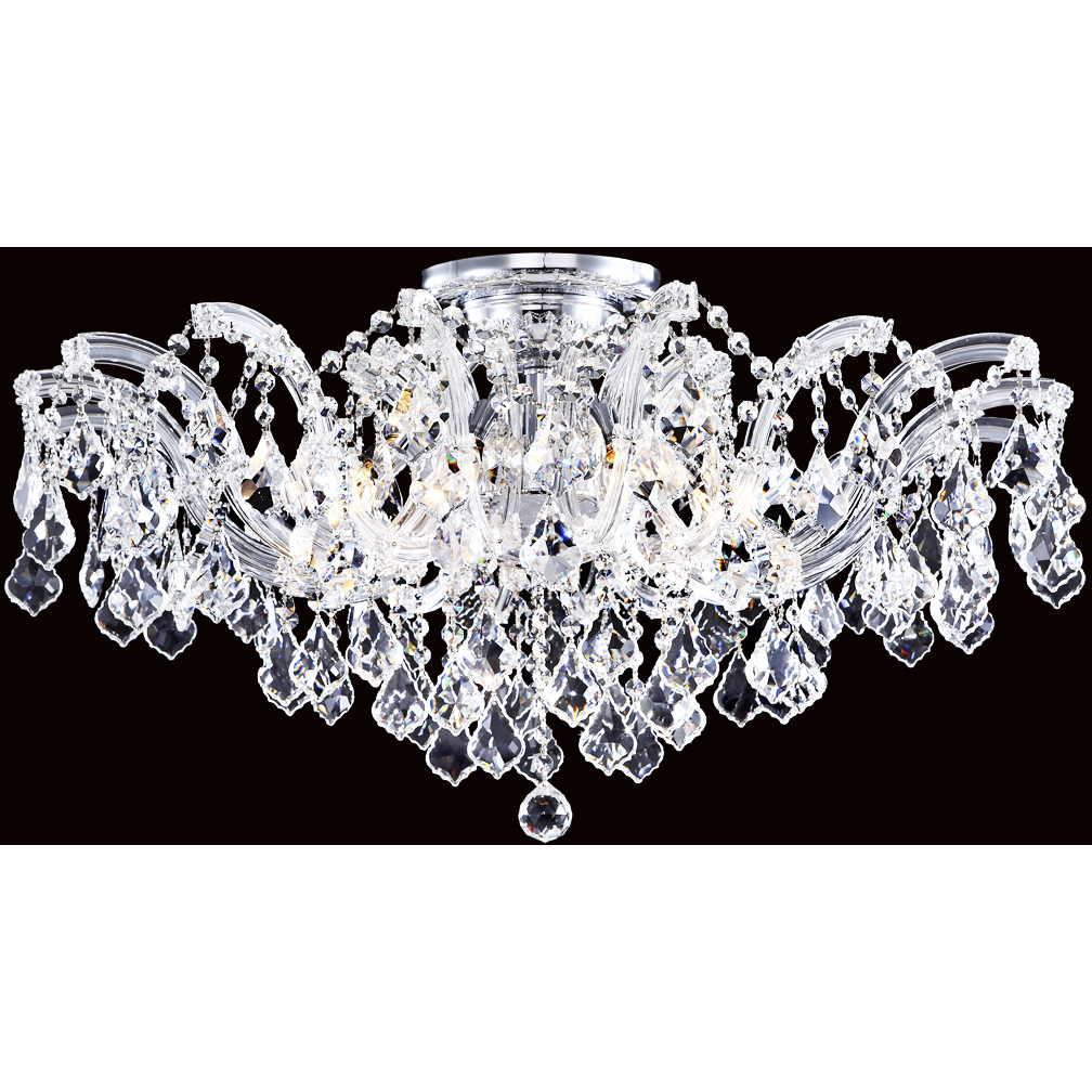 Maria Theresa Grand 3 Light 16 inch Silver Crystal Chandelier Ceiling Light, Grand