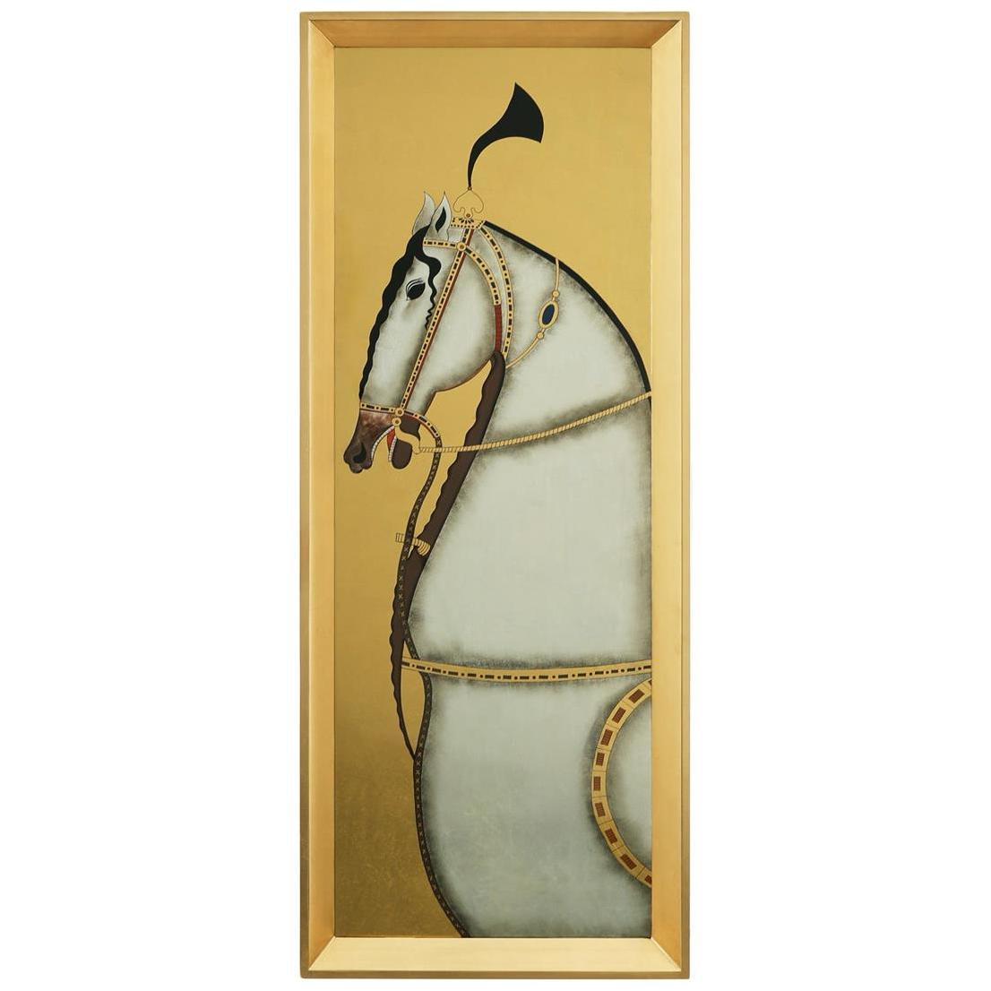Antiquated Horse Panel 56.5 X 44.5 inch Oils and Original Art