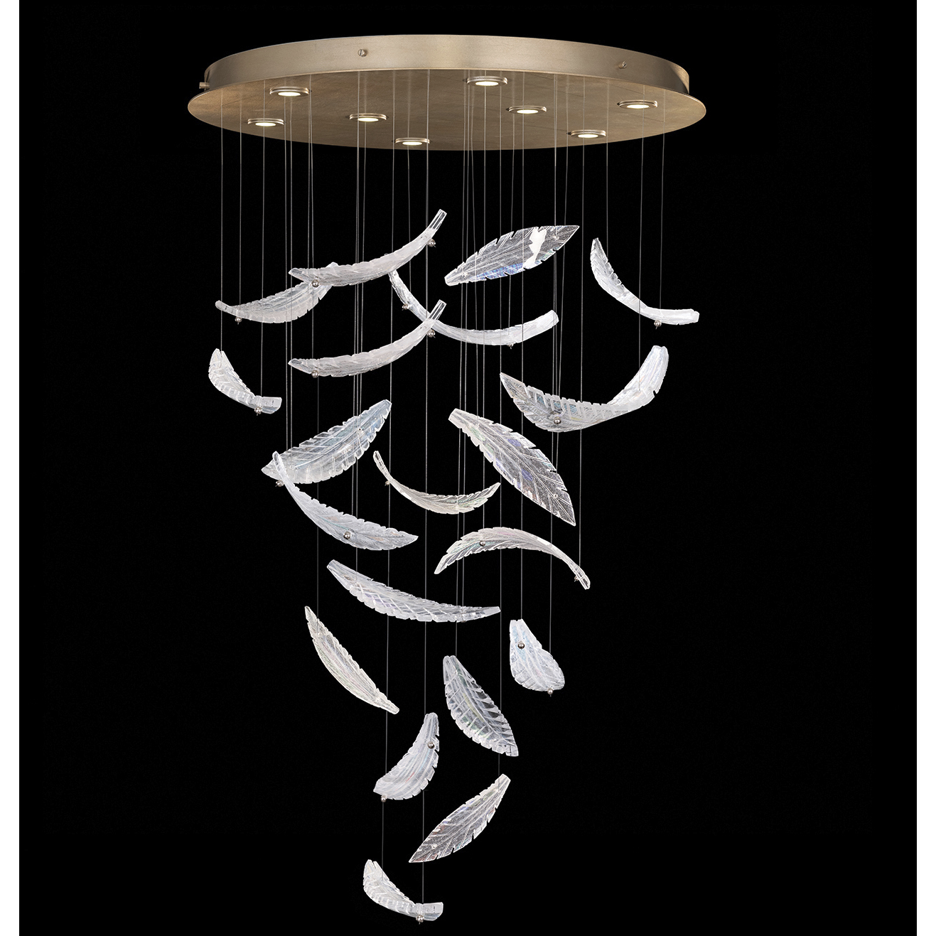 Elevate 8 Light 32 inch Gold Pendant Ceiling Light