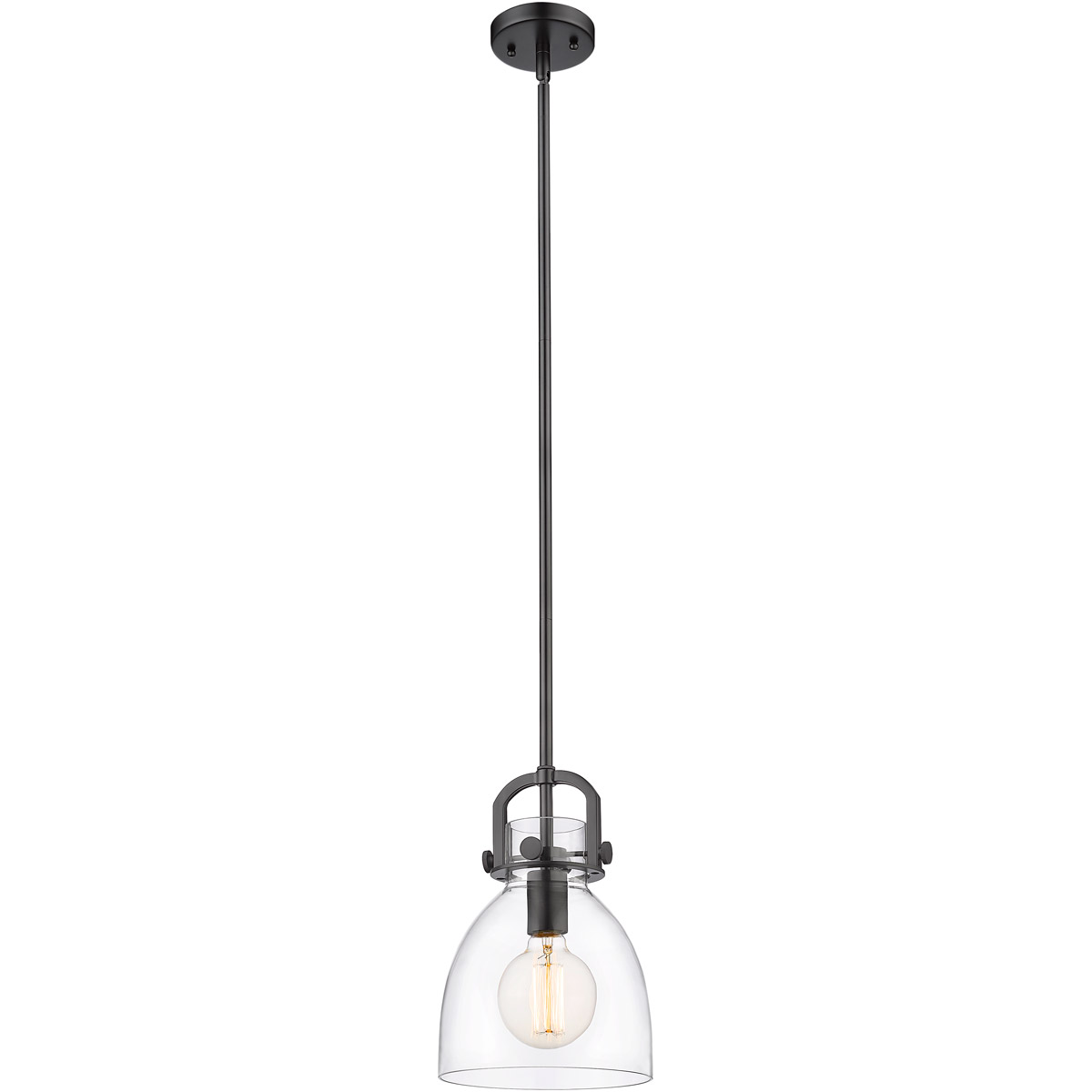 Newton Newton Bell LED 8 inch Matte Black Mini Pendant Ceiling Light
