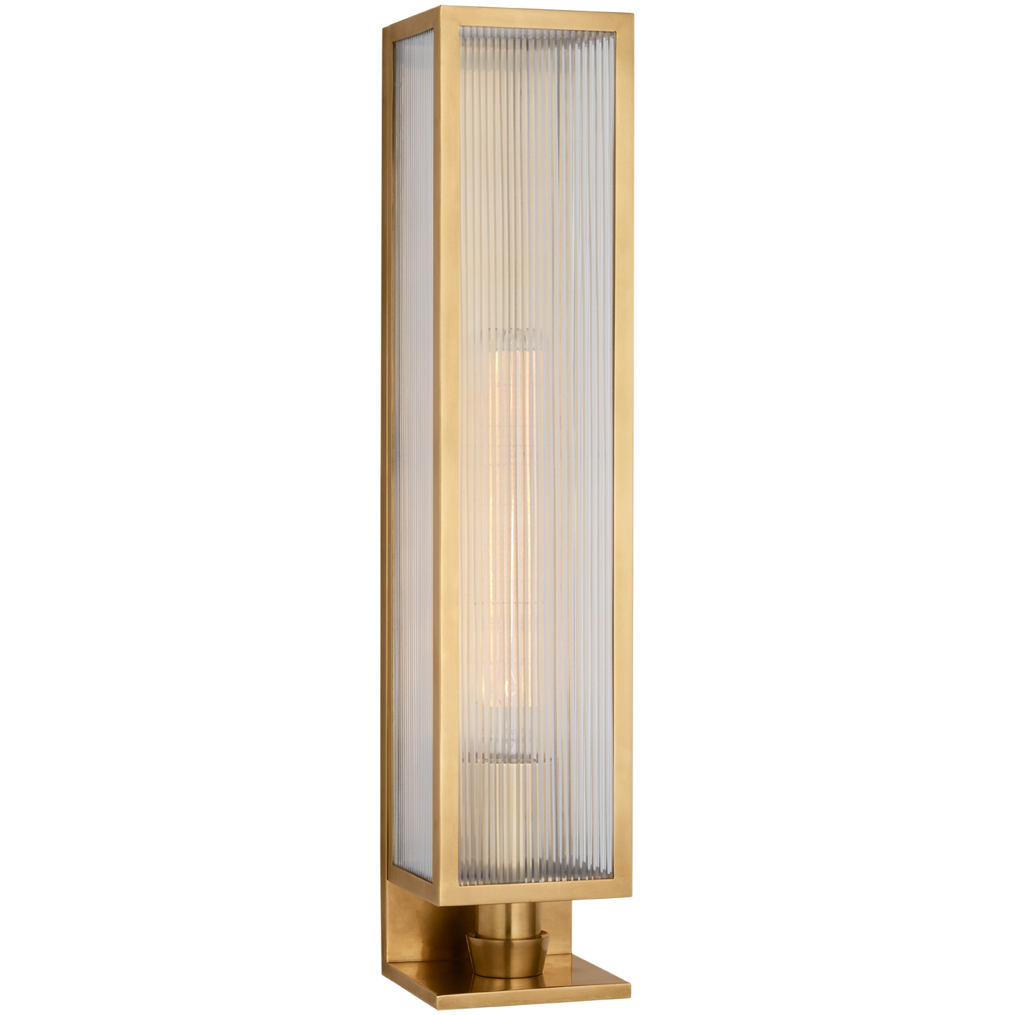 Visual Comfort Signature Collection Barbara Barry York LED 5 inch Soft Brass Single Box Sconce Wall Light BBL2181SB-CRB - Open Box