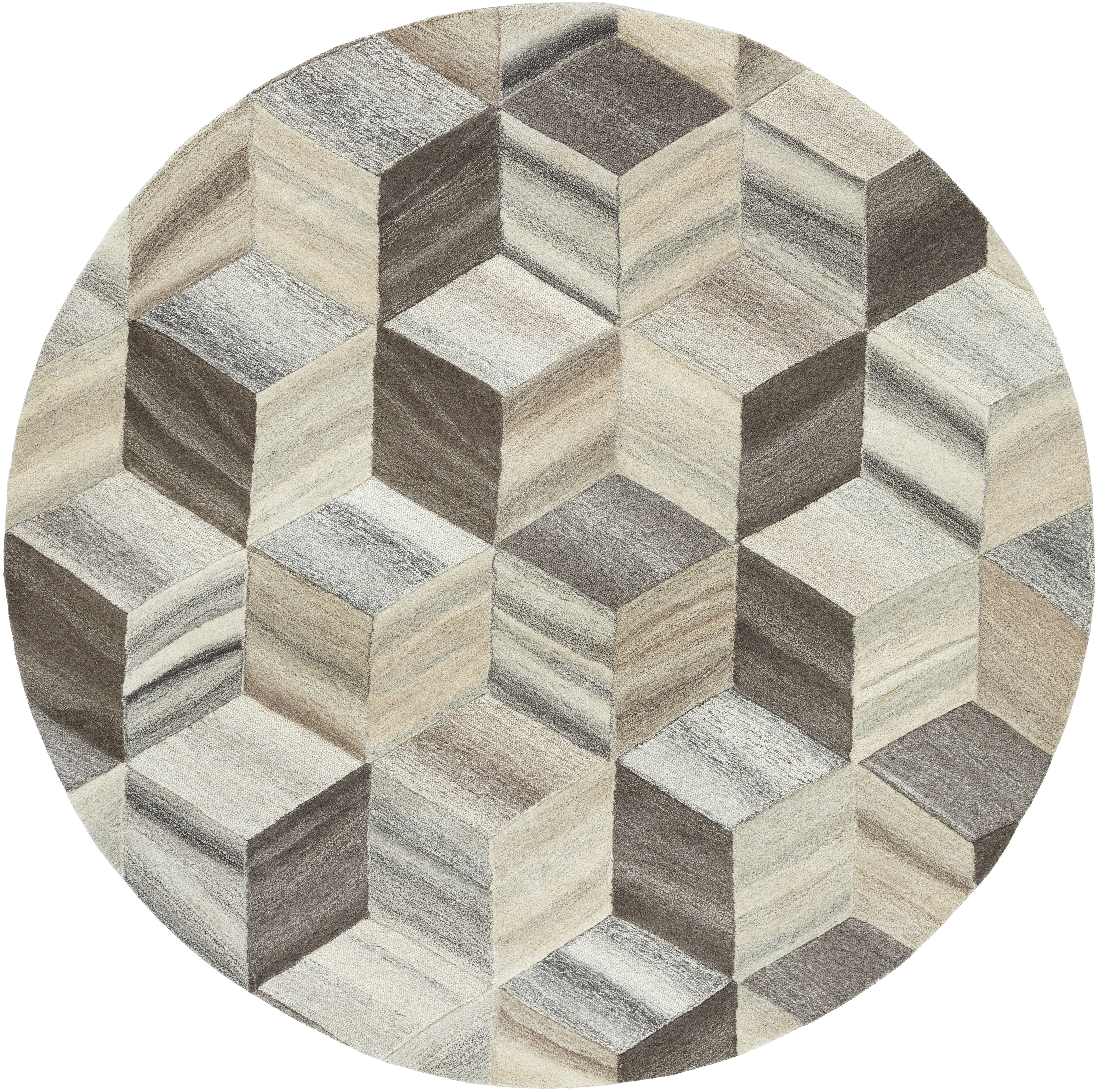 Mountain 96 X 96 inch Medium Gray Rug in 8 Ft Round, Round