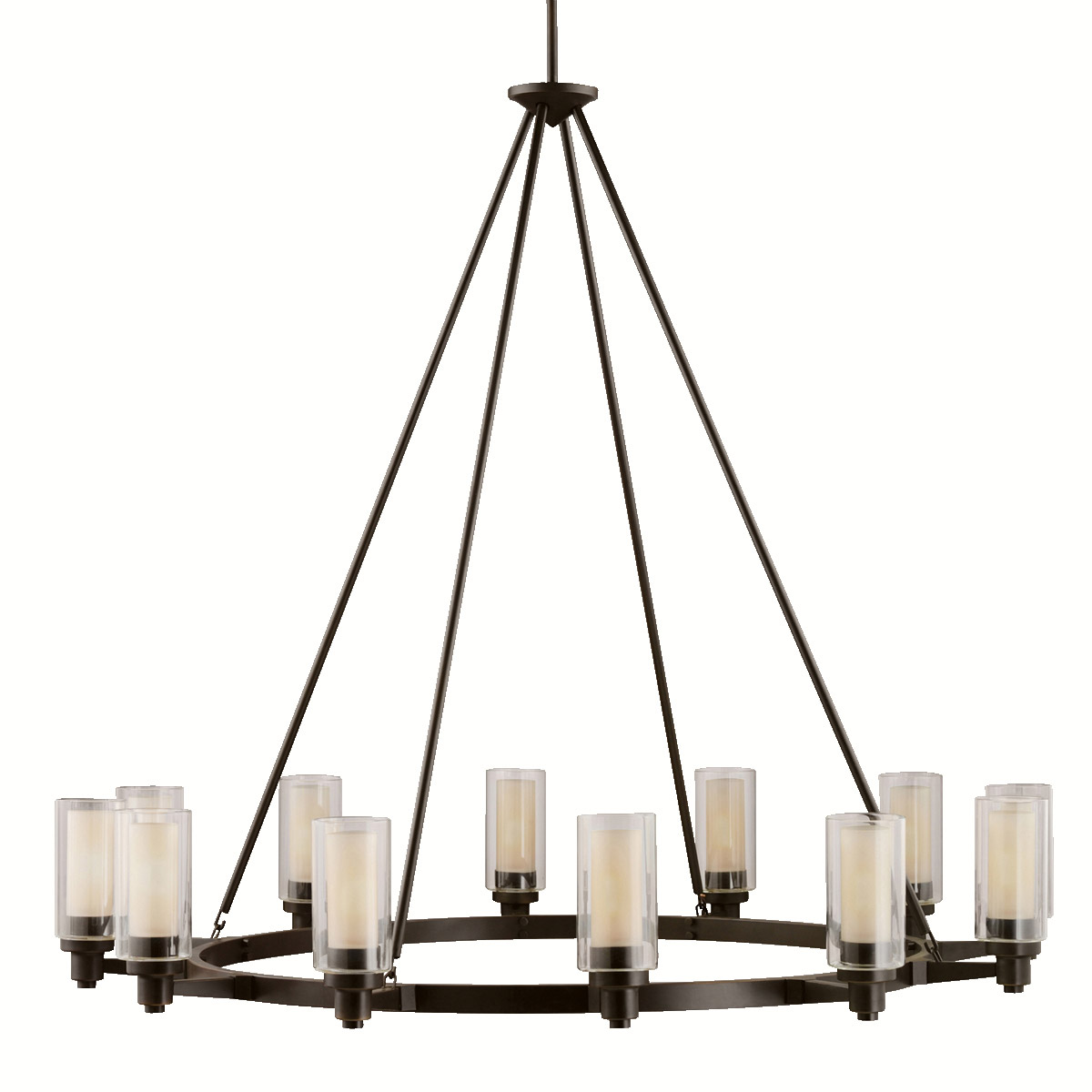 Circolo 12 Light 44.5 inch Olde Bronze Chandelier 1 Tier Large Ceiling Light, 1 Tier Large