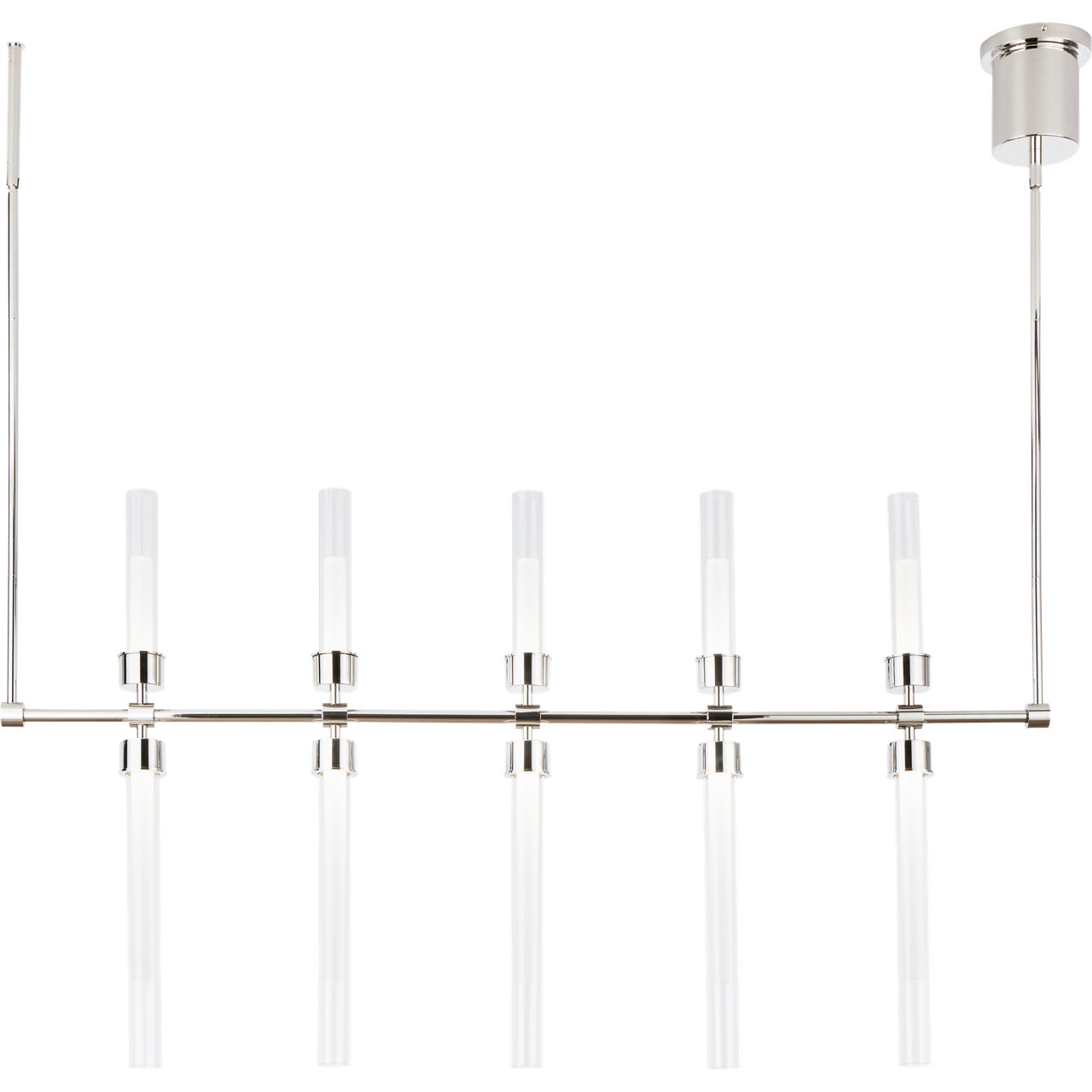 Sean Lavin Linger LED Polished Nickel Linear Suspension Ceiling Light, Integrated LED