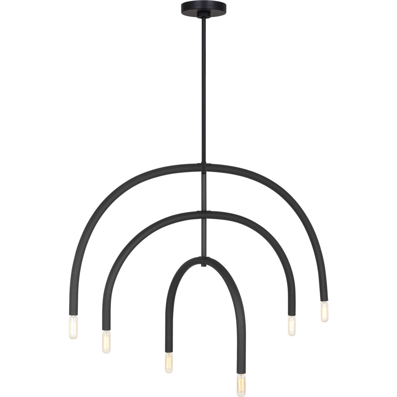 Drew & Jonathan Hadden 6 Light 36 inch Midnight Black Chandelier Ceiling Light