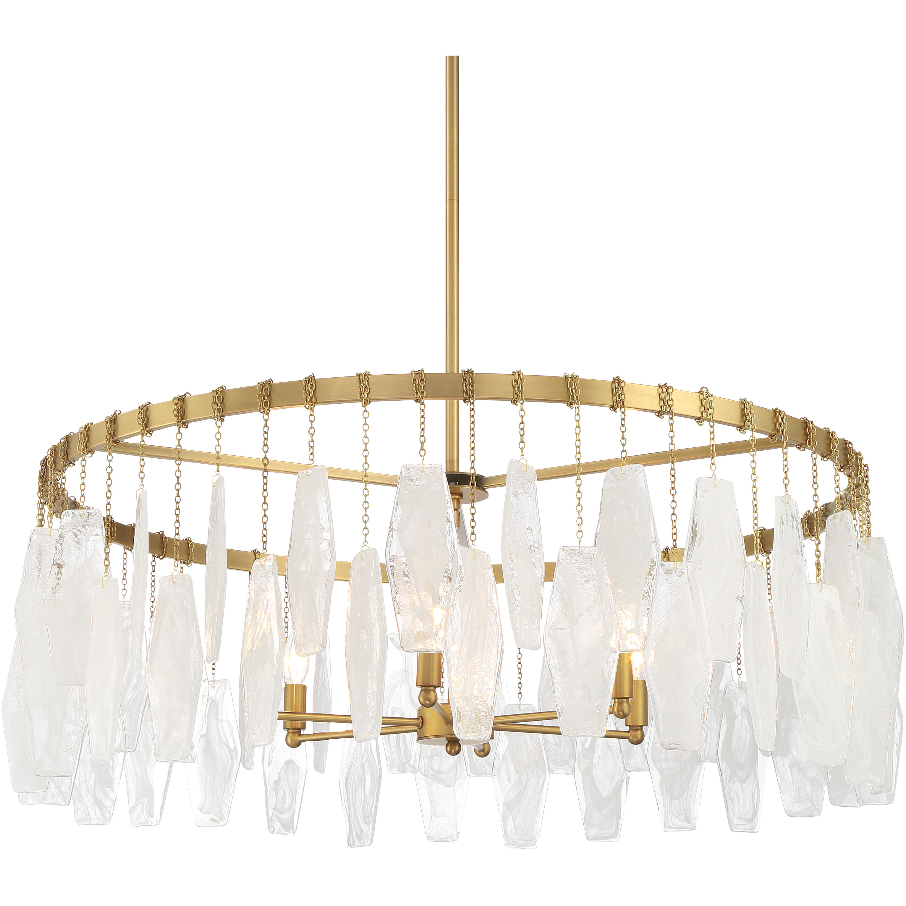 Willow 6 Light 35.25 inch Legacy Brass Pendant Ceiling Light