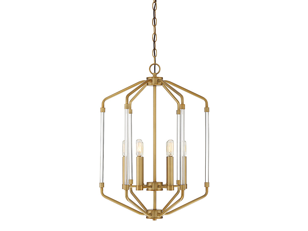 Reed 6 Light 16 inch Warm Brass Foyer Ceiling Light