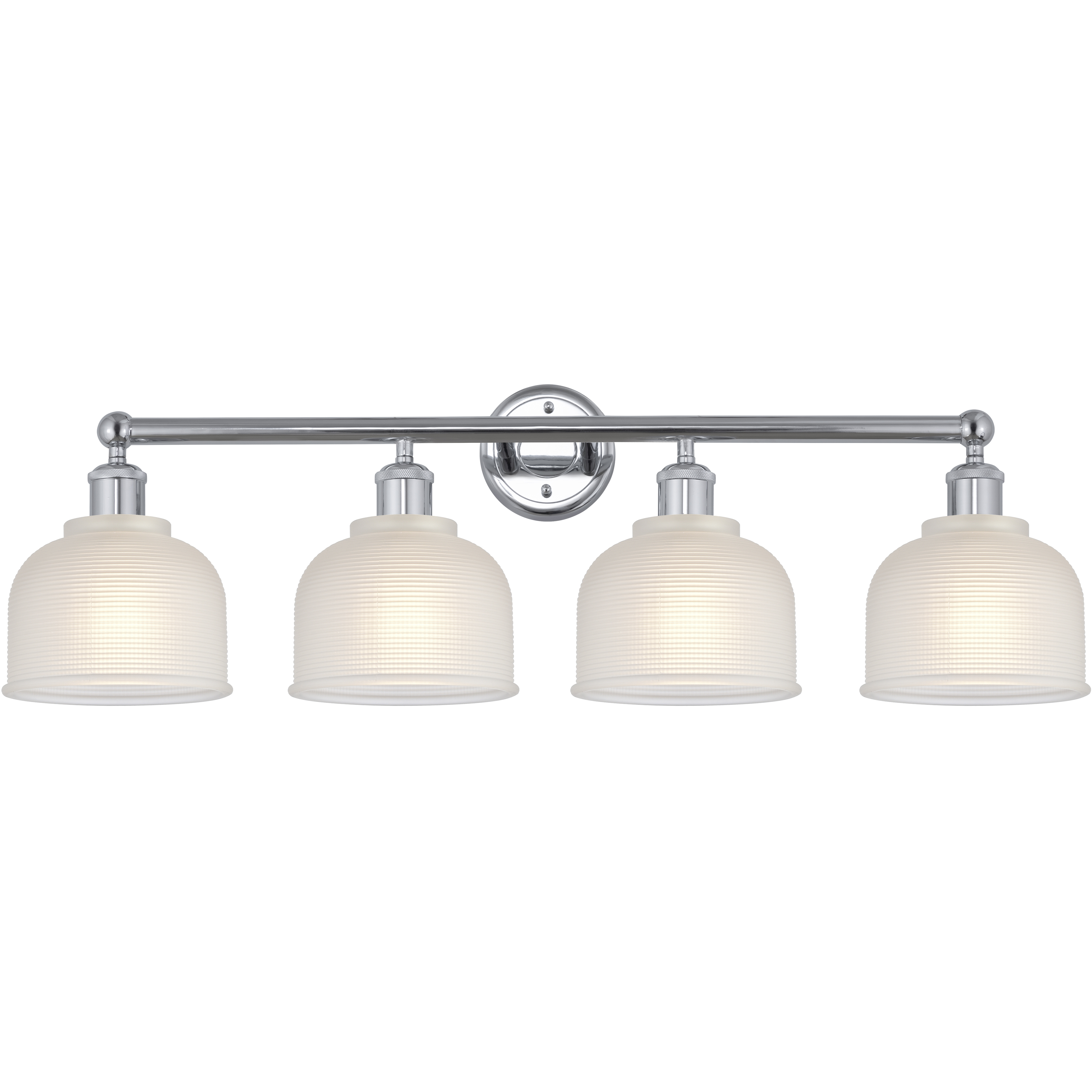 Edison Dayton 4 Light 33 inch Polished Chrome Bath Vanity Light Wall Light in White