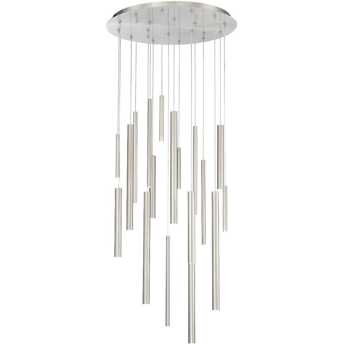 Santana LED 24 inch Satin Nickel Chandelier Ceiling Light