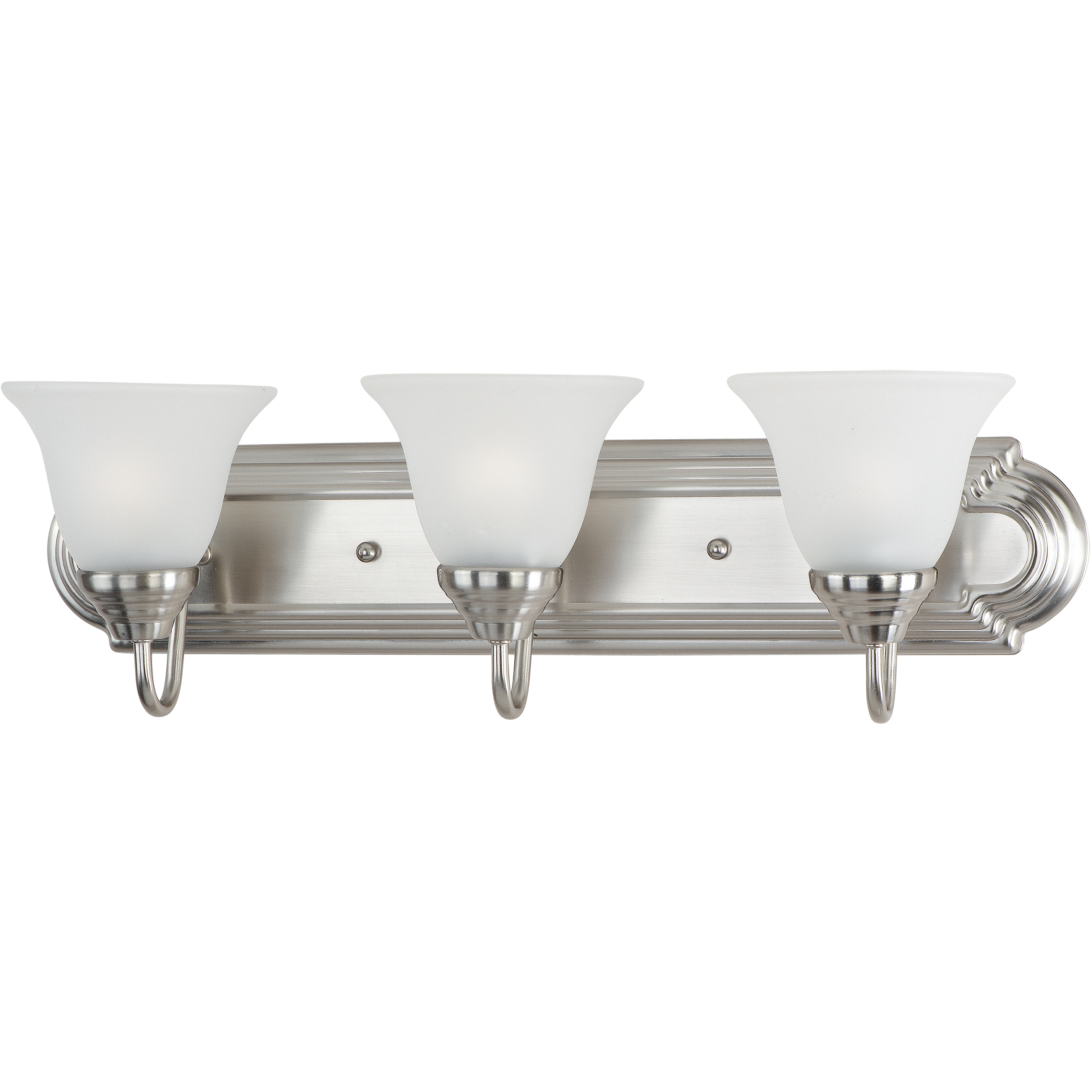Essentials - 801x 3 Light 24 inch Satin Nickel Bath Vanity Wall Light in Frosted