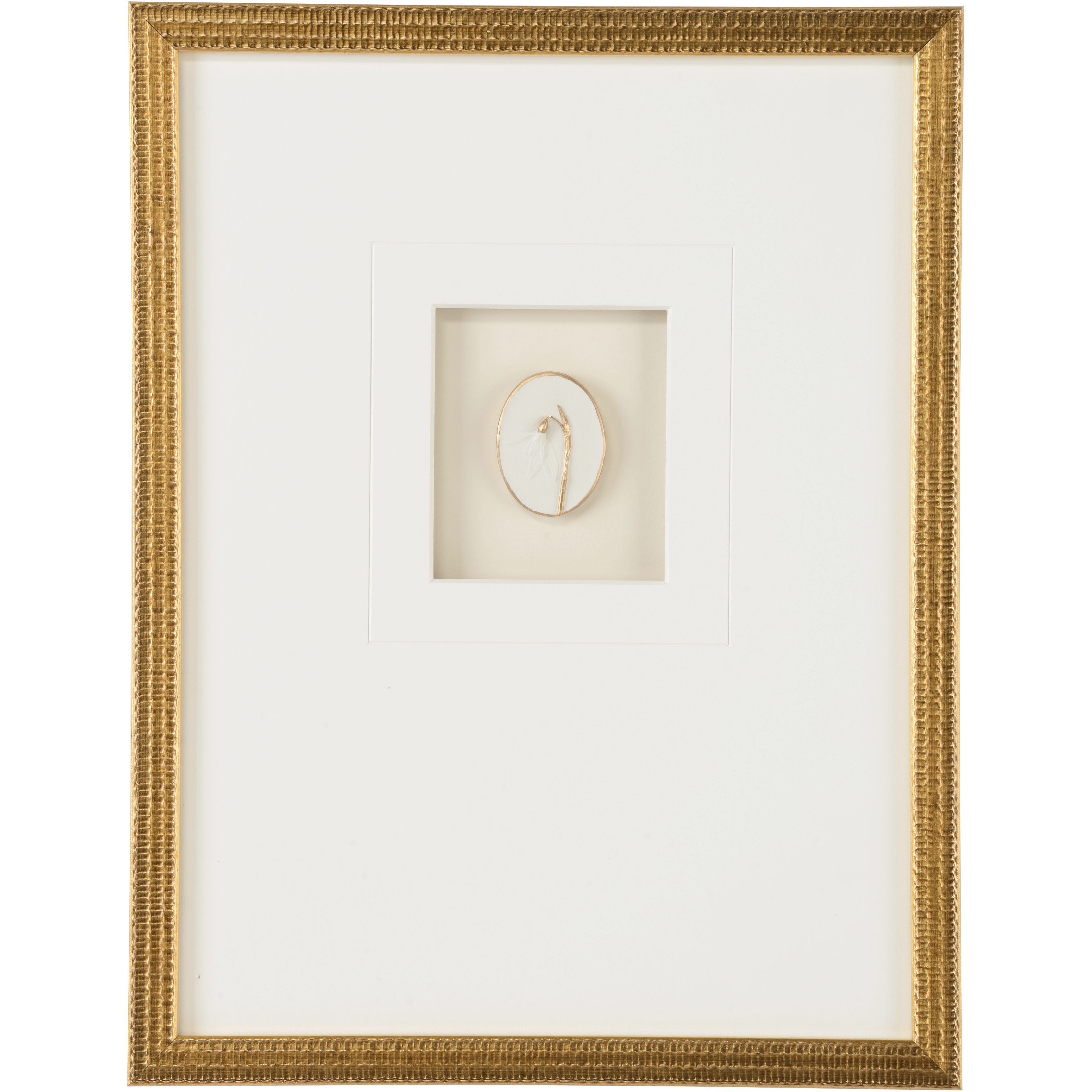 Botanical Relief IV White/Cream Wall Art