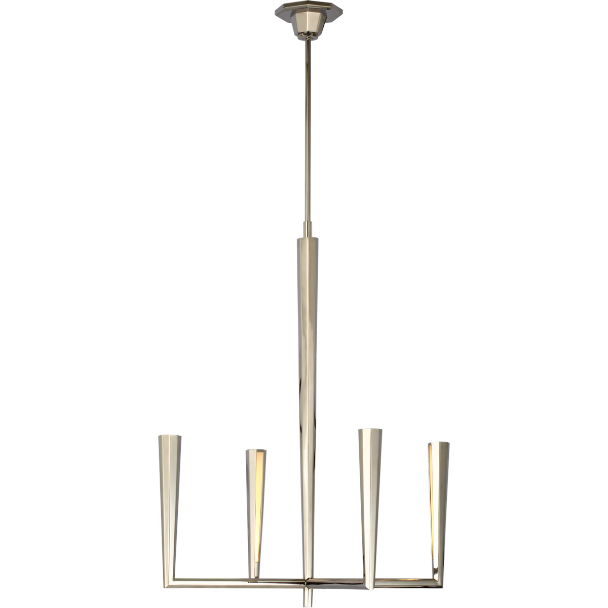 Thomas O'Brien Galahad LED 26 inch Polished Nickel Chandelier Ceiling Light, Small