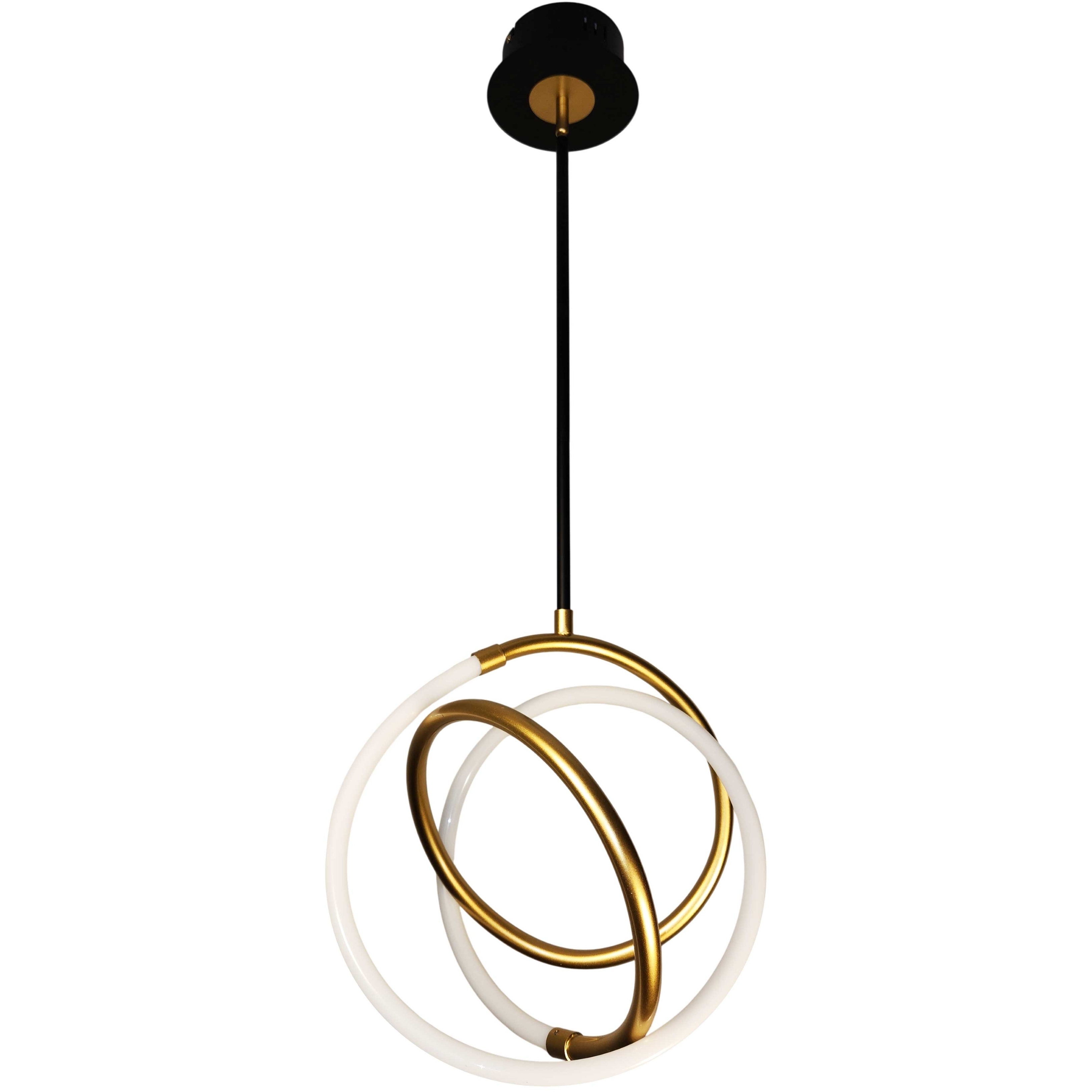 Raelynn LED 12.25 inch Gold and Matte Black Pendant Ceiling Light
