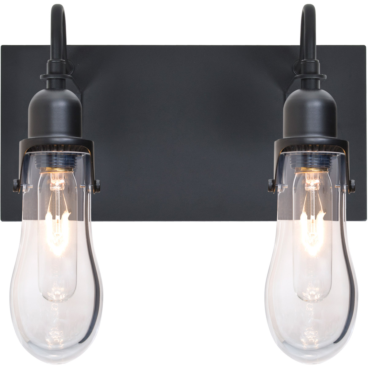 Wish 2 Light 12 inch Black Vanity Light Wall Light